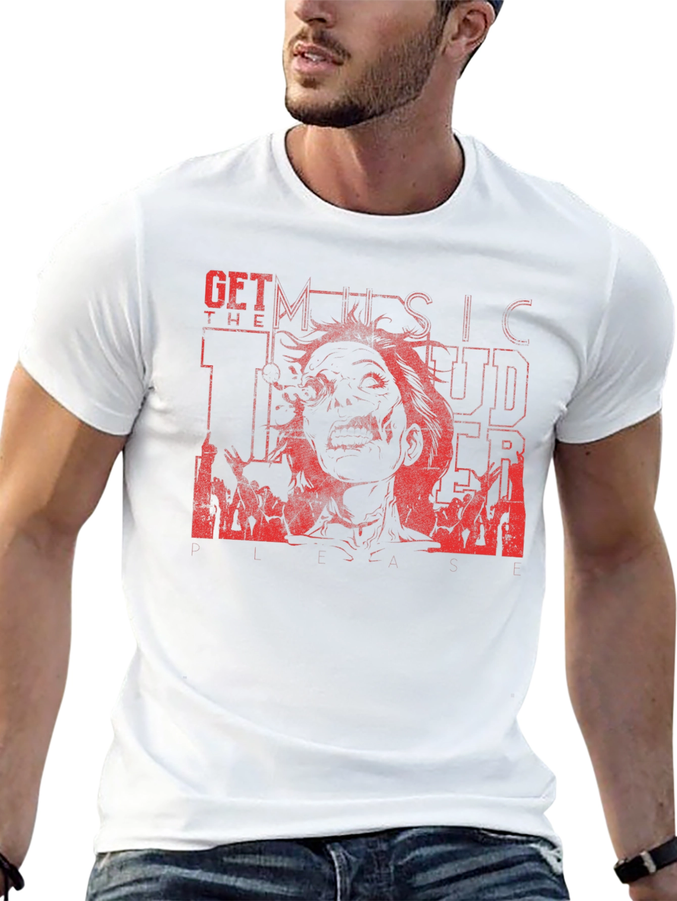 Get the Music Louder Zombie T-Shirt