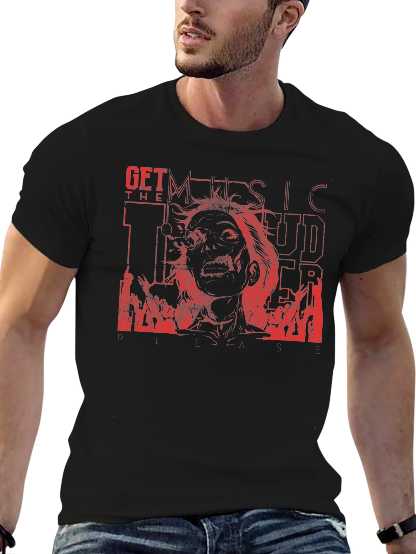 Get the Music Louder Zombie T-Shirt
