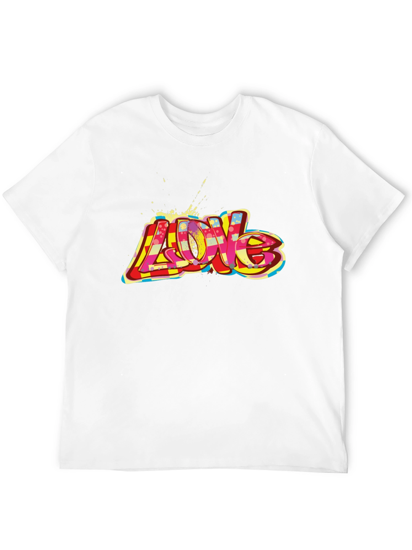 Love Graffiti Style Black T-Shirt