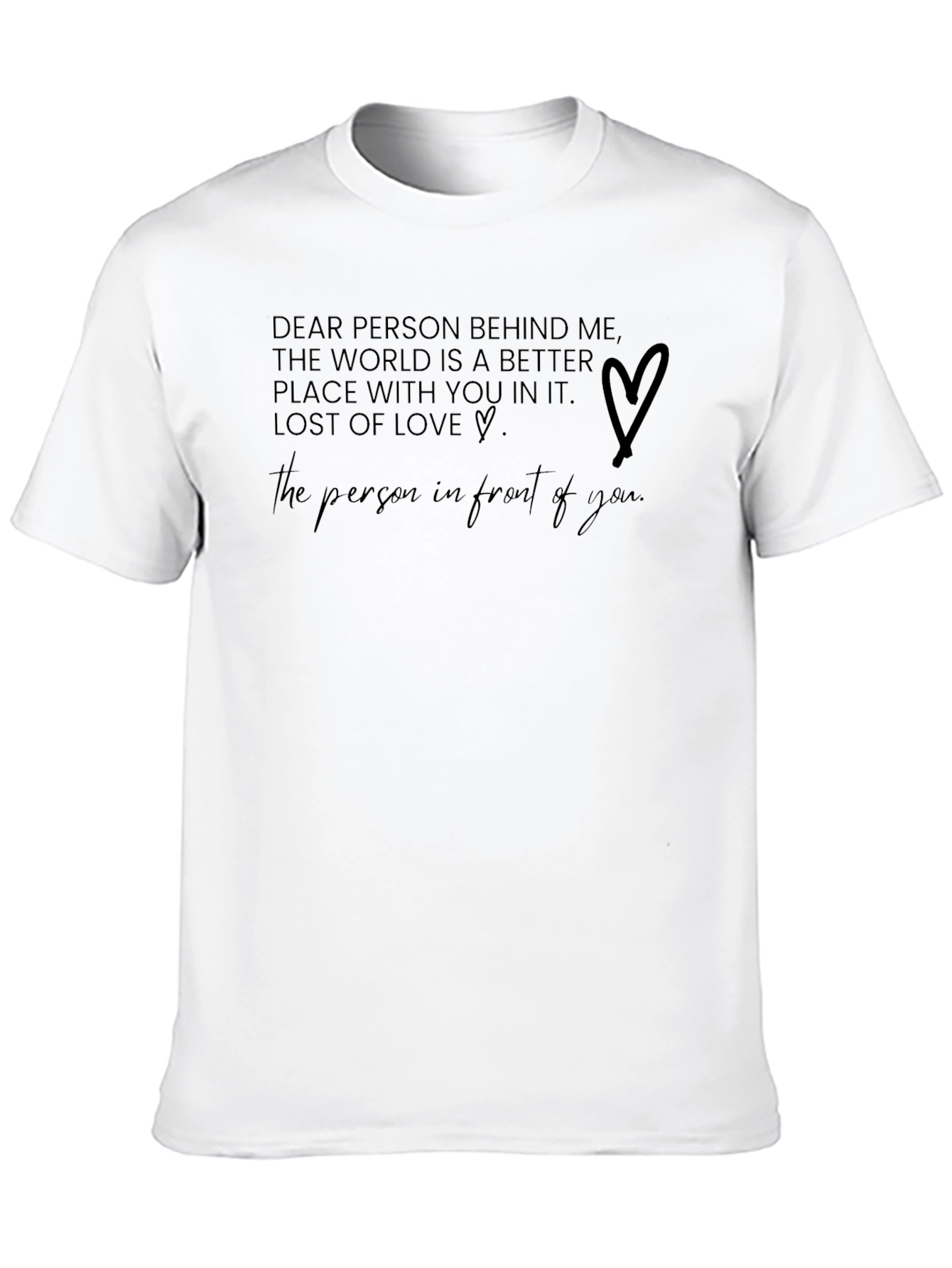 Inspirational Dear Person Black Graphic Tee