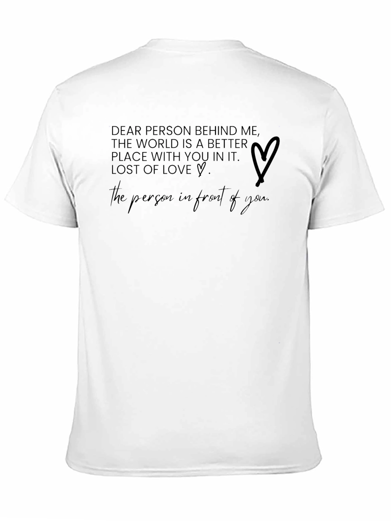 Inspirational Dear Person Black Graphic Tee