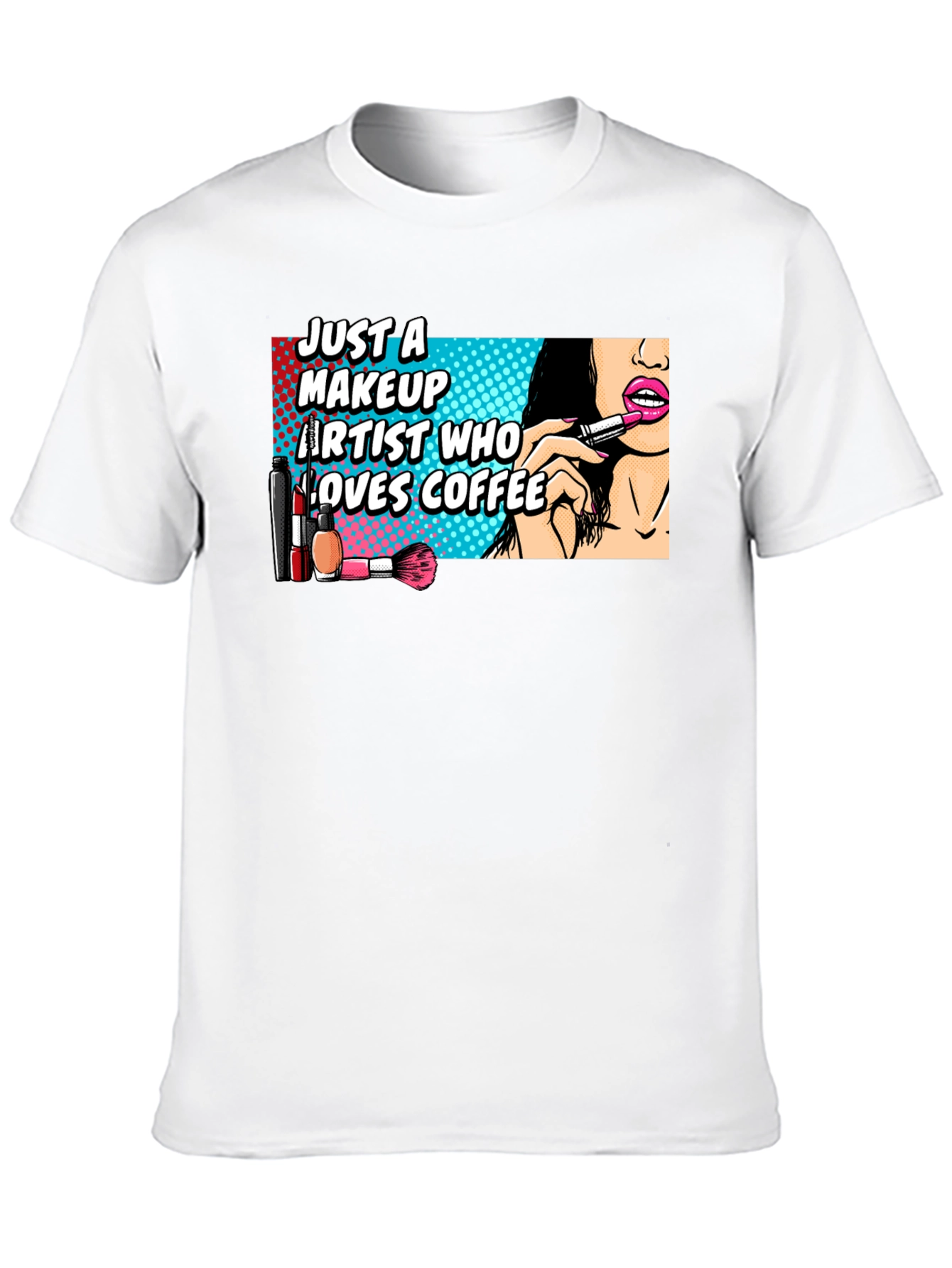 Makeup Artist Coffee Lover Graphic T-Shirt