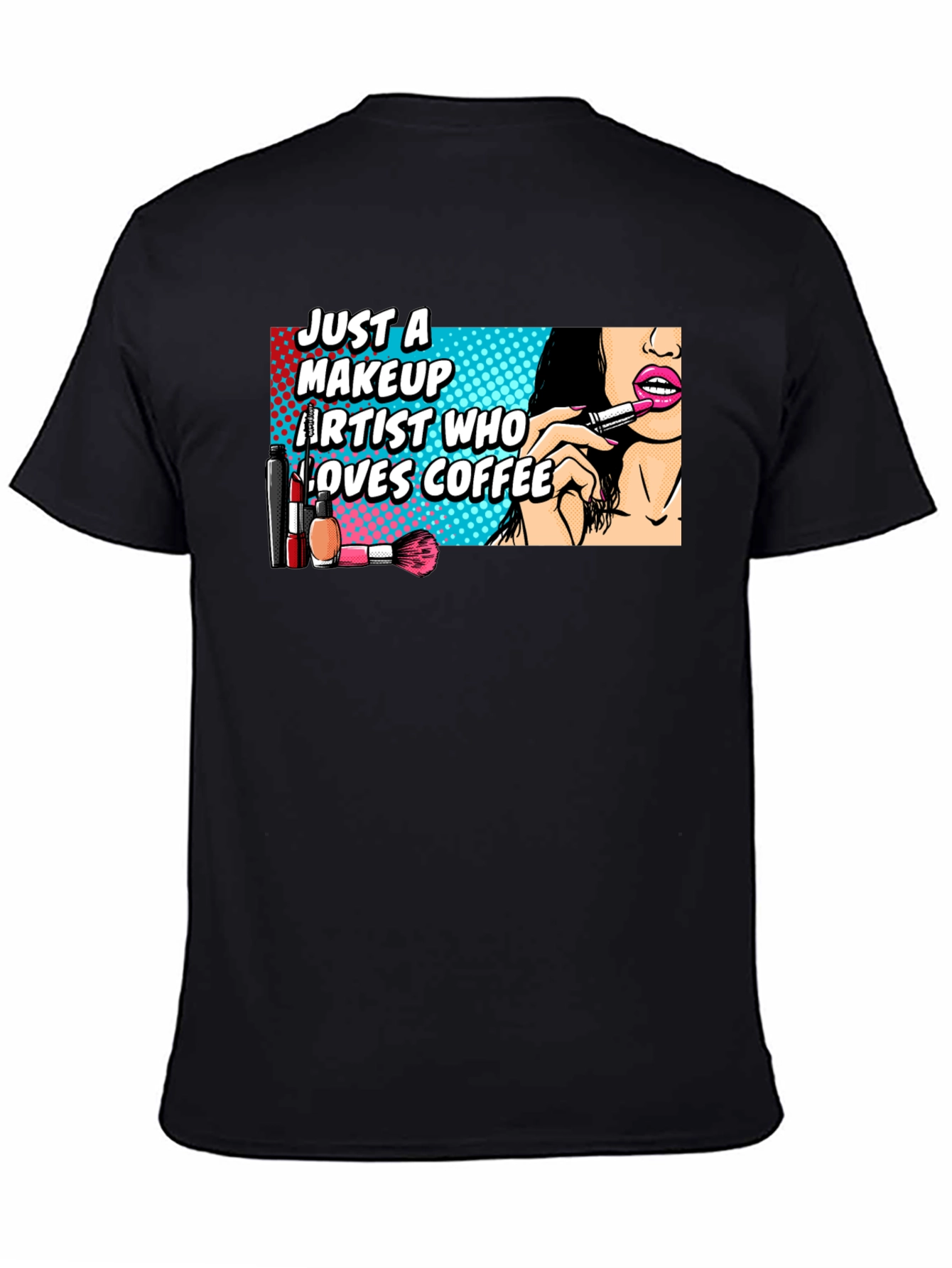 Makeup Artist Coffee Lover Graphic T-Shirt
