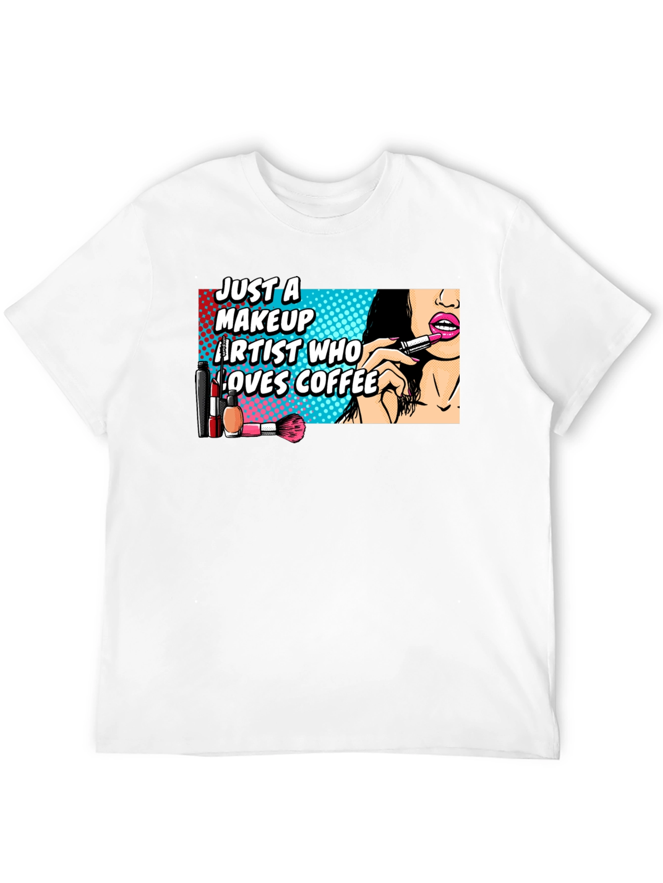 Makeup Artist Coffee Lover Graphic T-Shirt