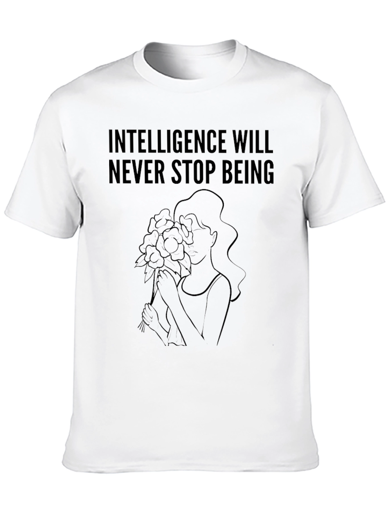 Intelligence T-Shirt - Floral Woman Design