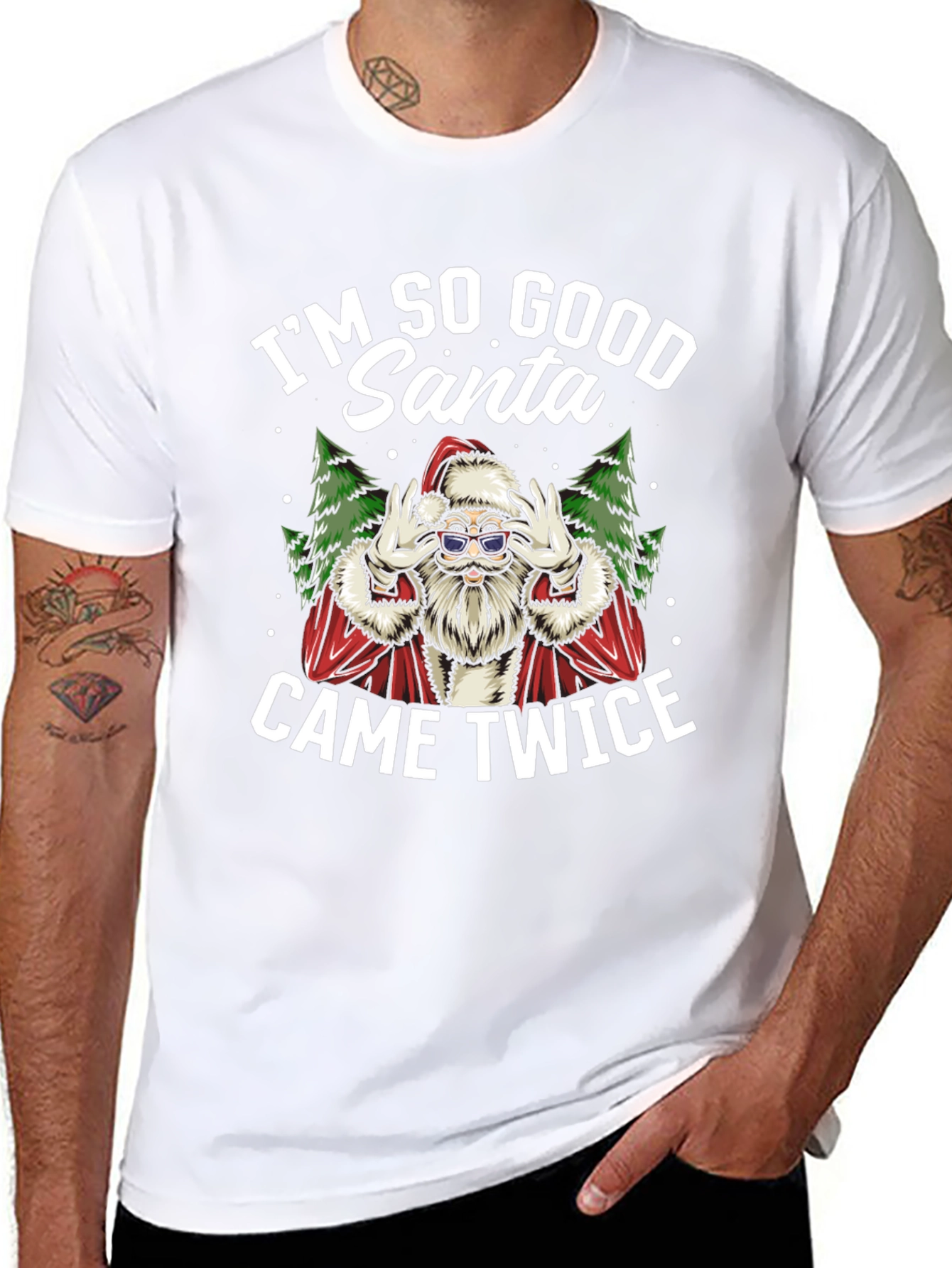Im So Good Santa Came Twice Black T-Shirt