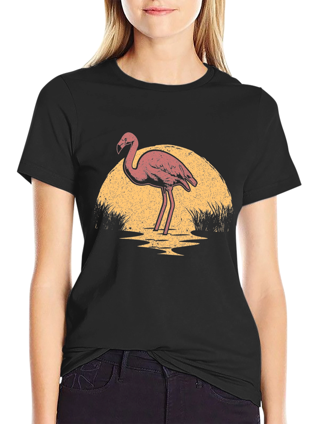 Flamingo Sunset Graphic T-Shirt