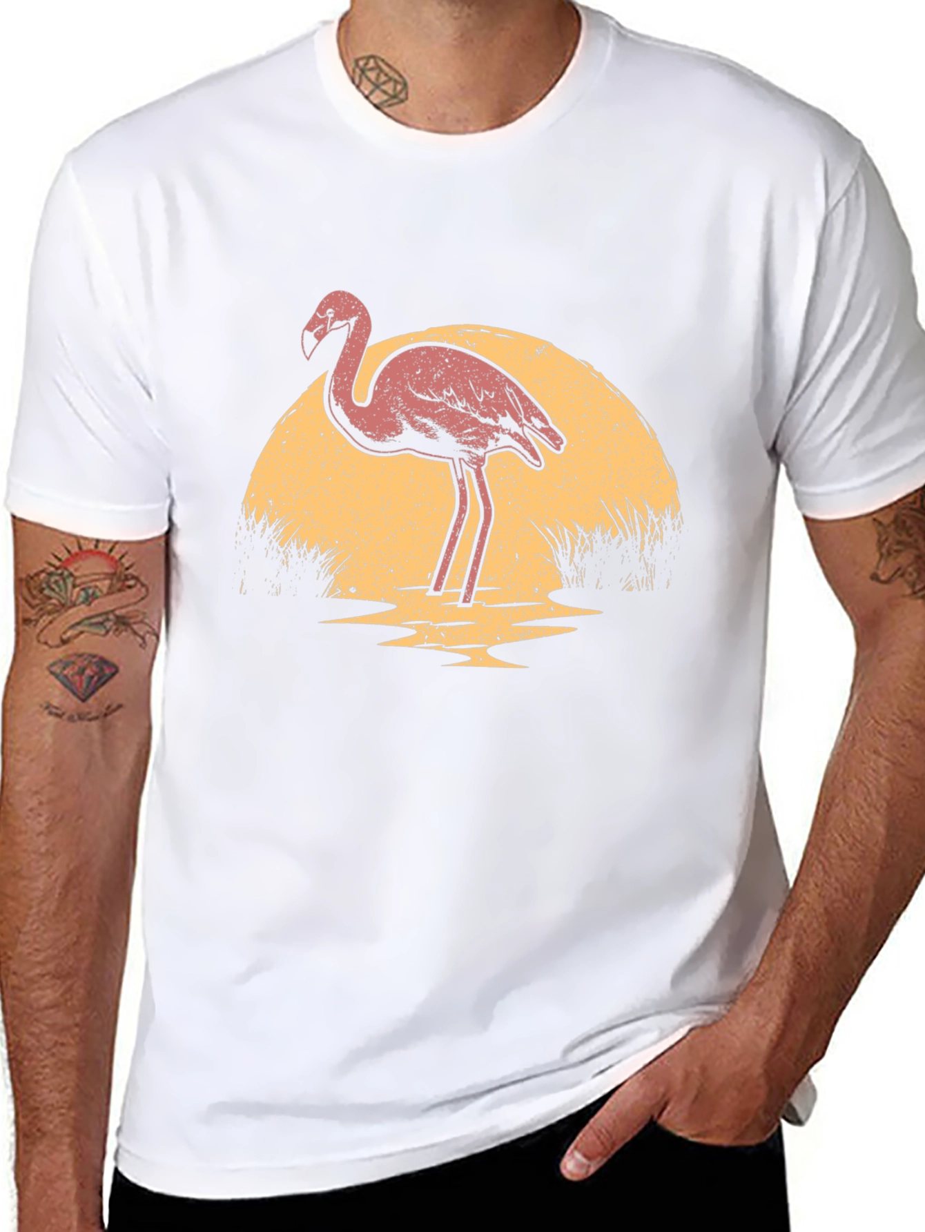 Flamingo Sunset Graphic T-Shirt