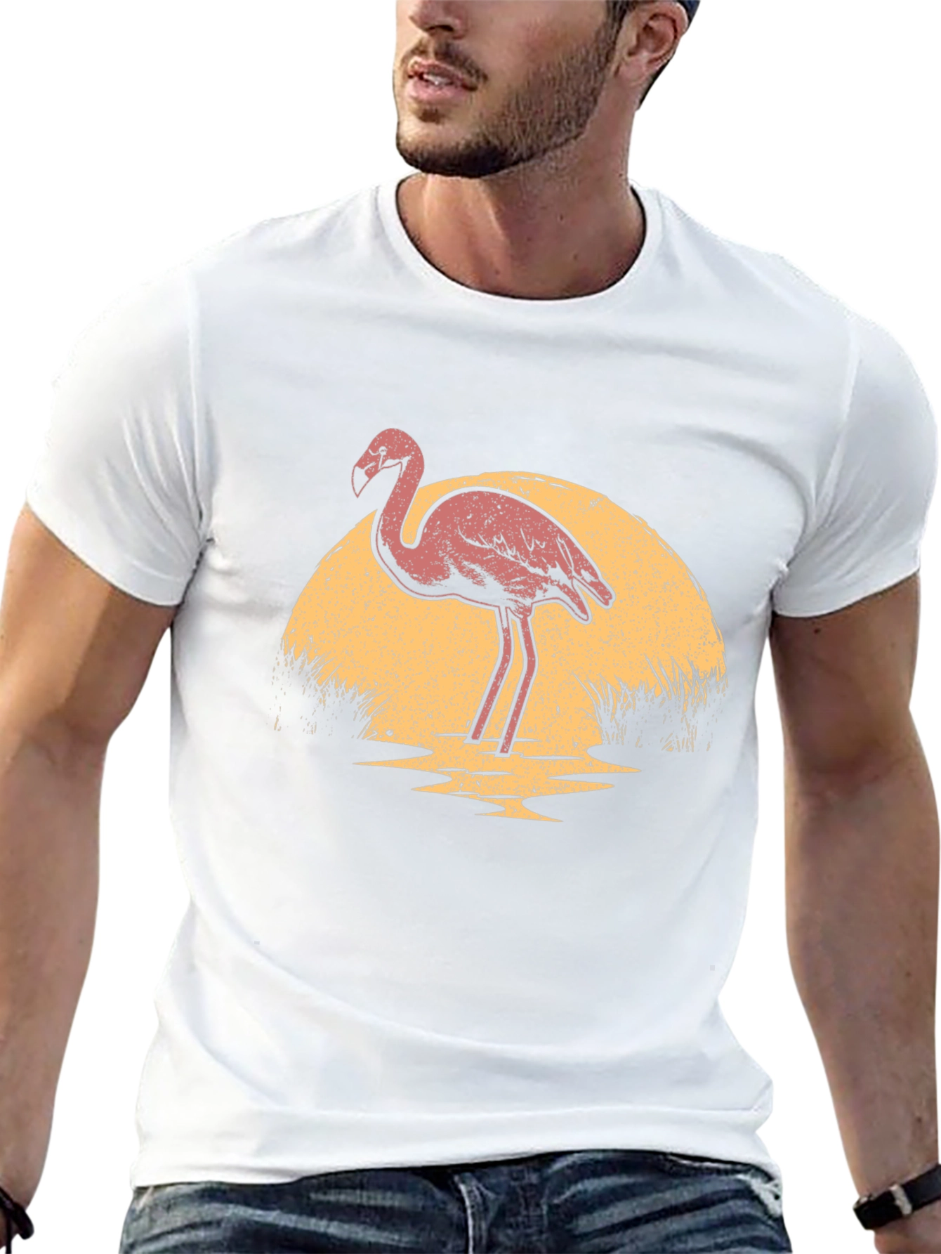 Flamingo Sunset Graphic T-Shirt