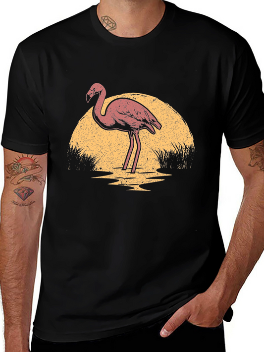 Flamingo Sunset Graphic T-Shirt