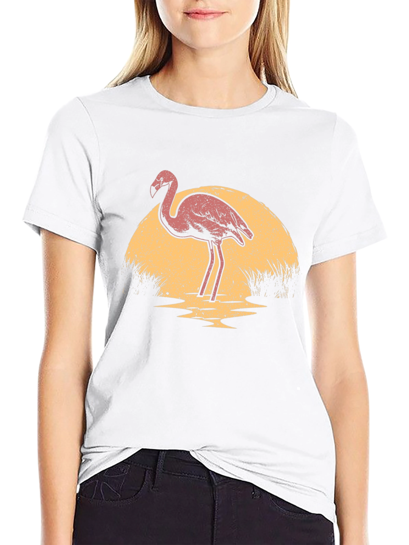 Flamingo Sunset Graphic T-Shirt
