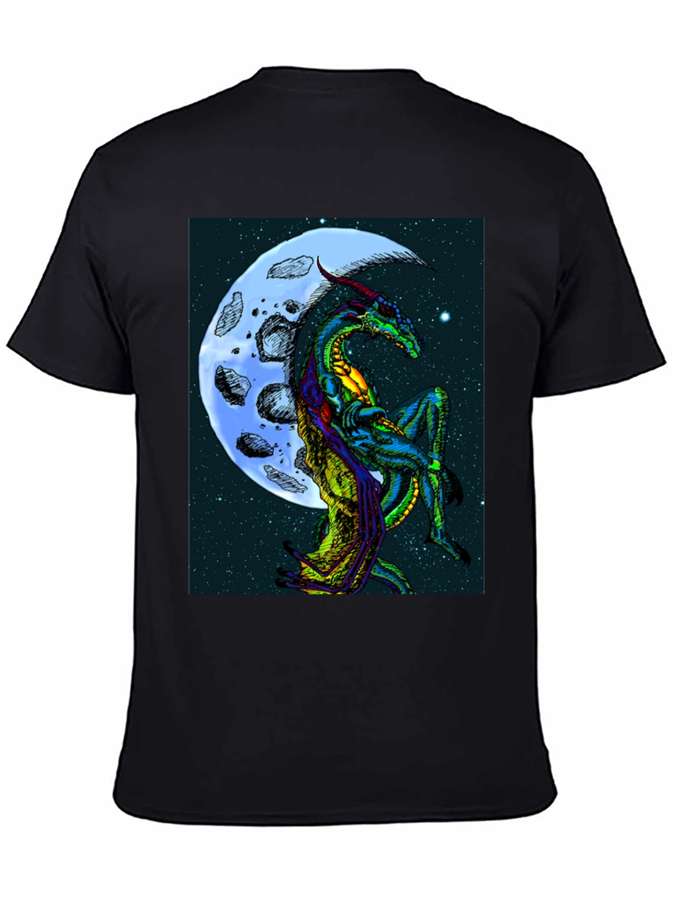 Dragon Moon Graphic T-Shirt - Fantasy Print Tee