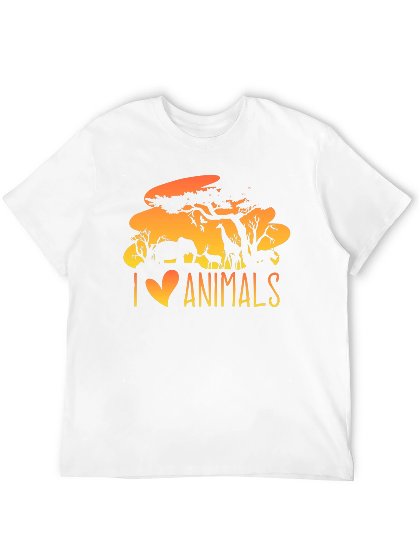 I Love Animals T-Shirt - Wildlife Silhouette Design