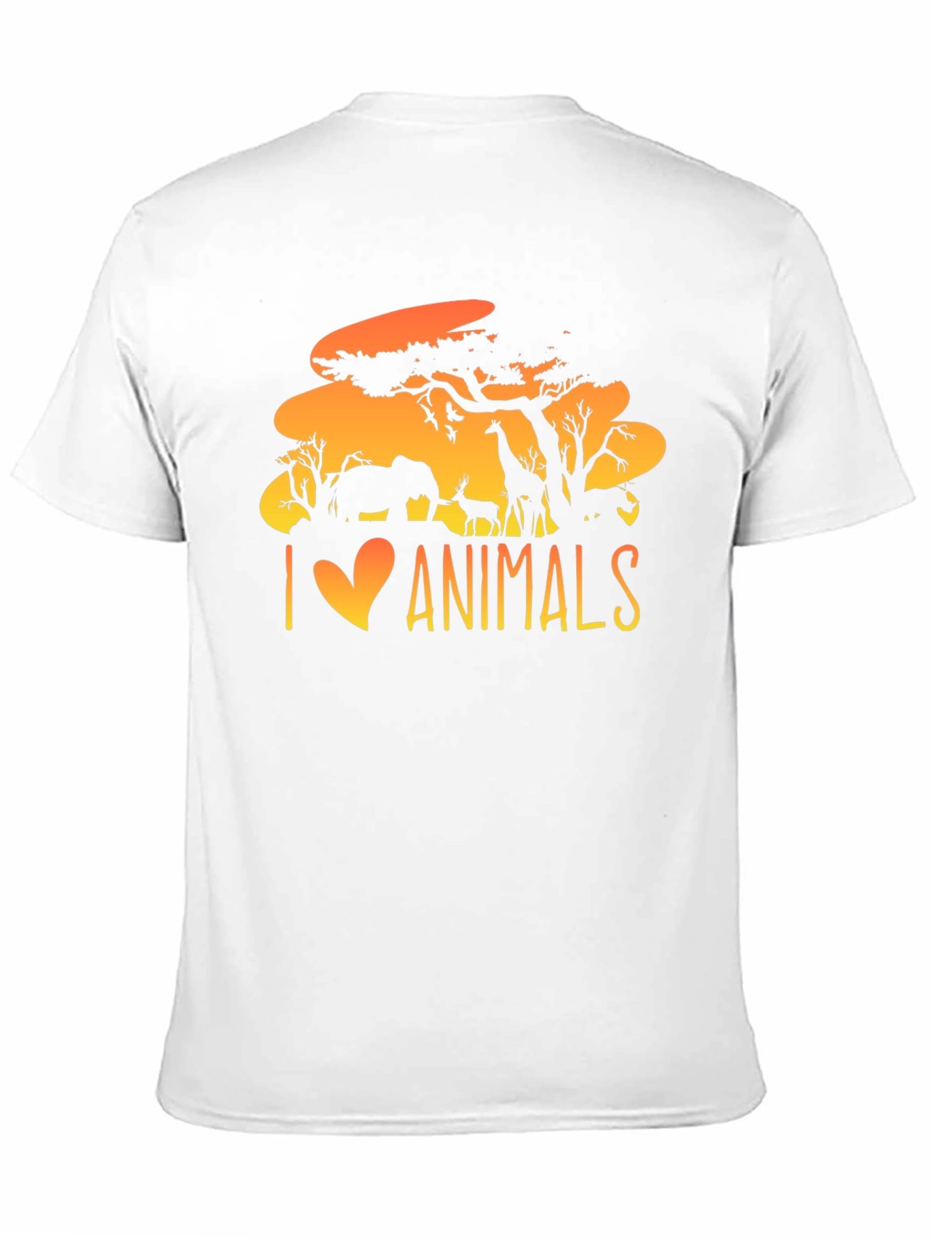 I Love Animals T-Shirt - Wildlife Silhouette Design