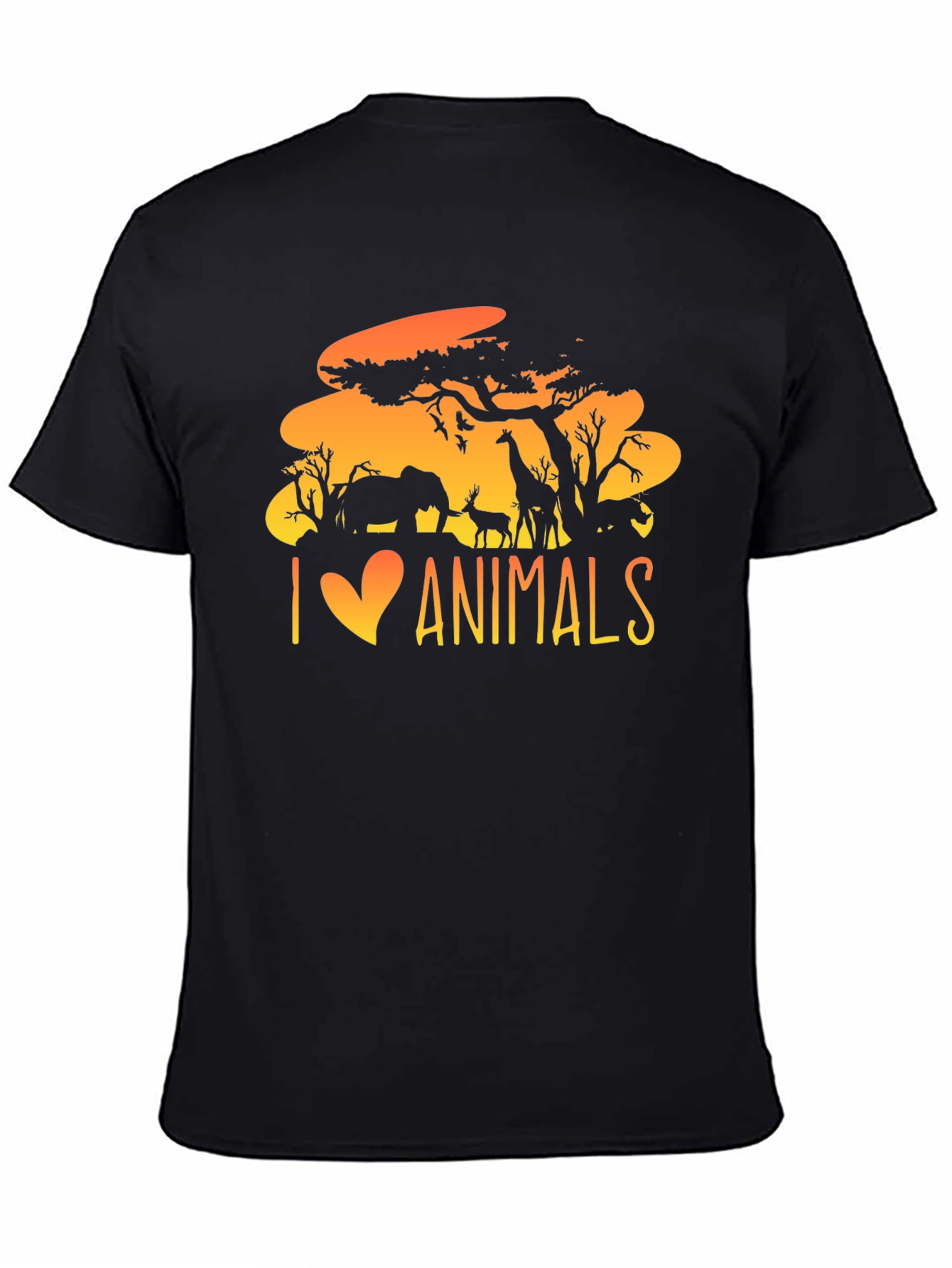 I Love Animals T-Shirt - Wildlife Silhouette Design