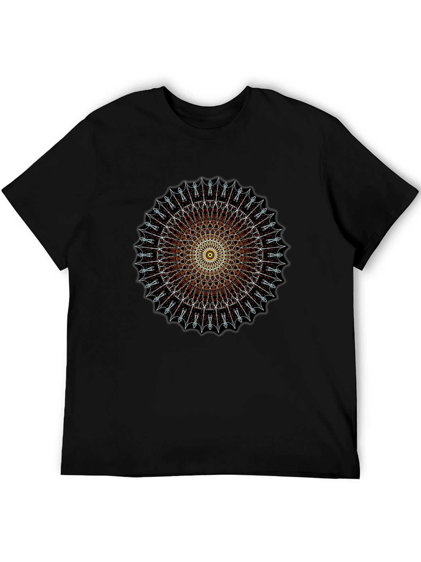 Mandala Design Black T-Shirt