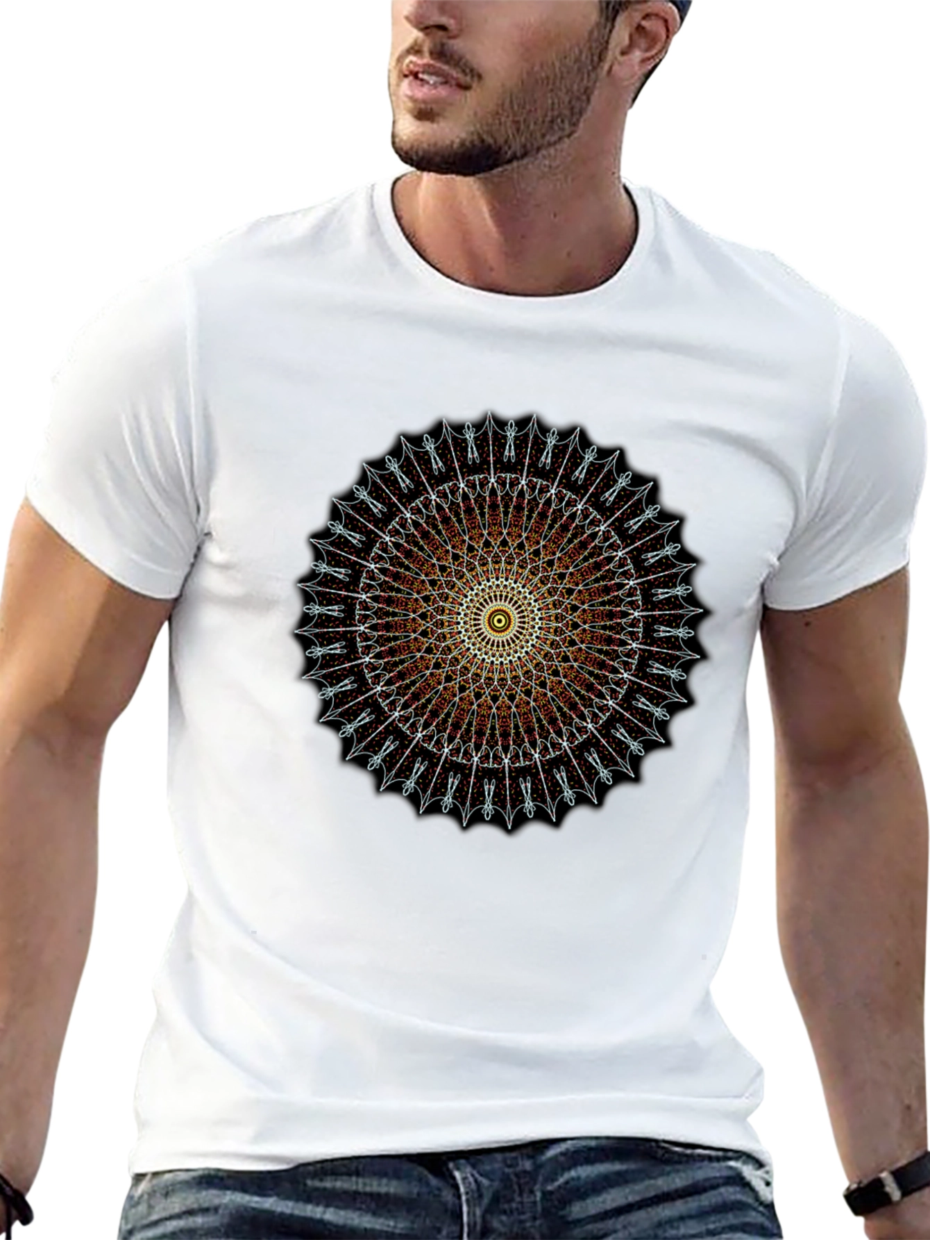 Mandala Design Black T-Shirt