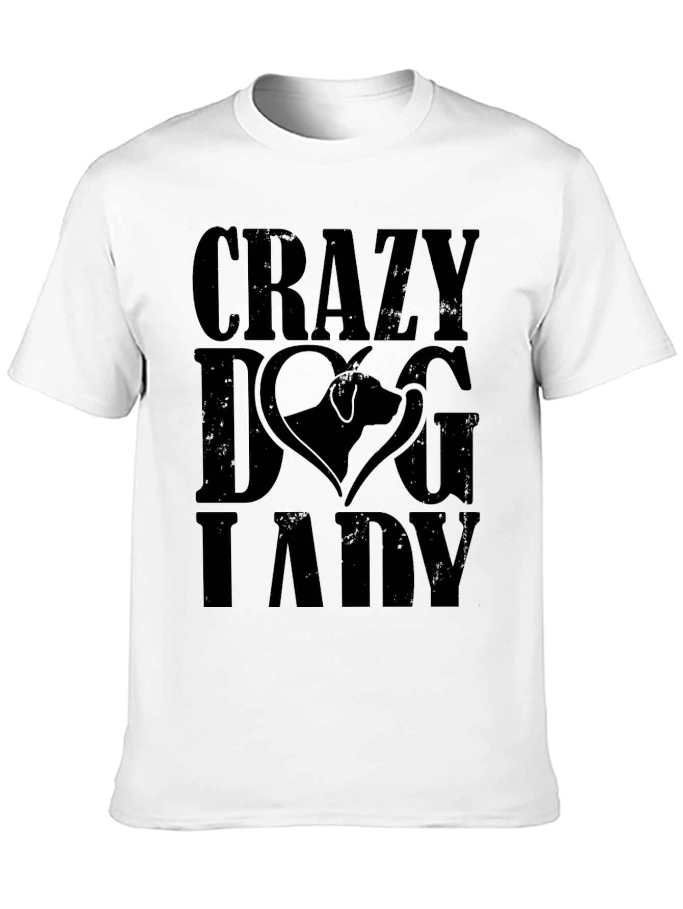 Crazy Dog Lady Graphic Tee - Black