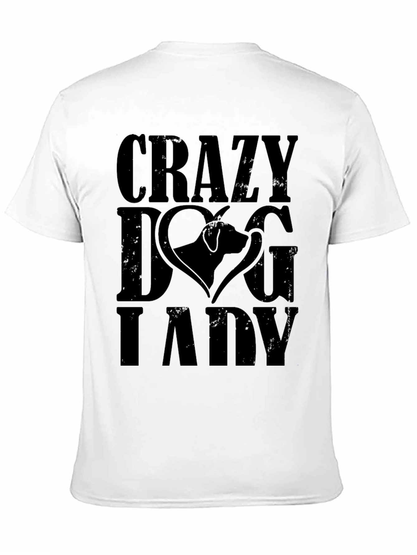 Crazy Dog Lady Graphic Tee - Black