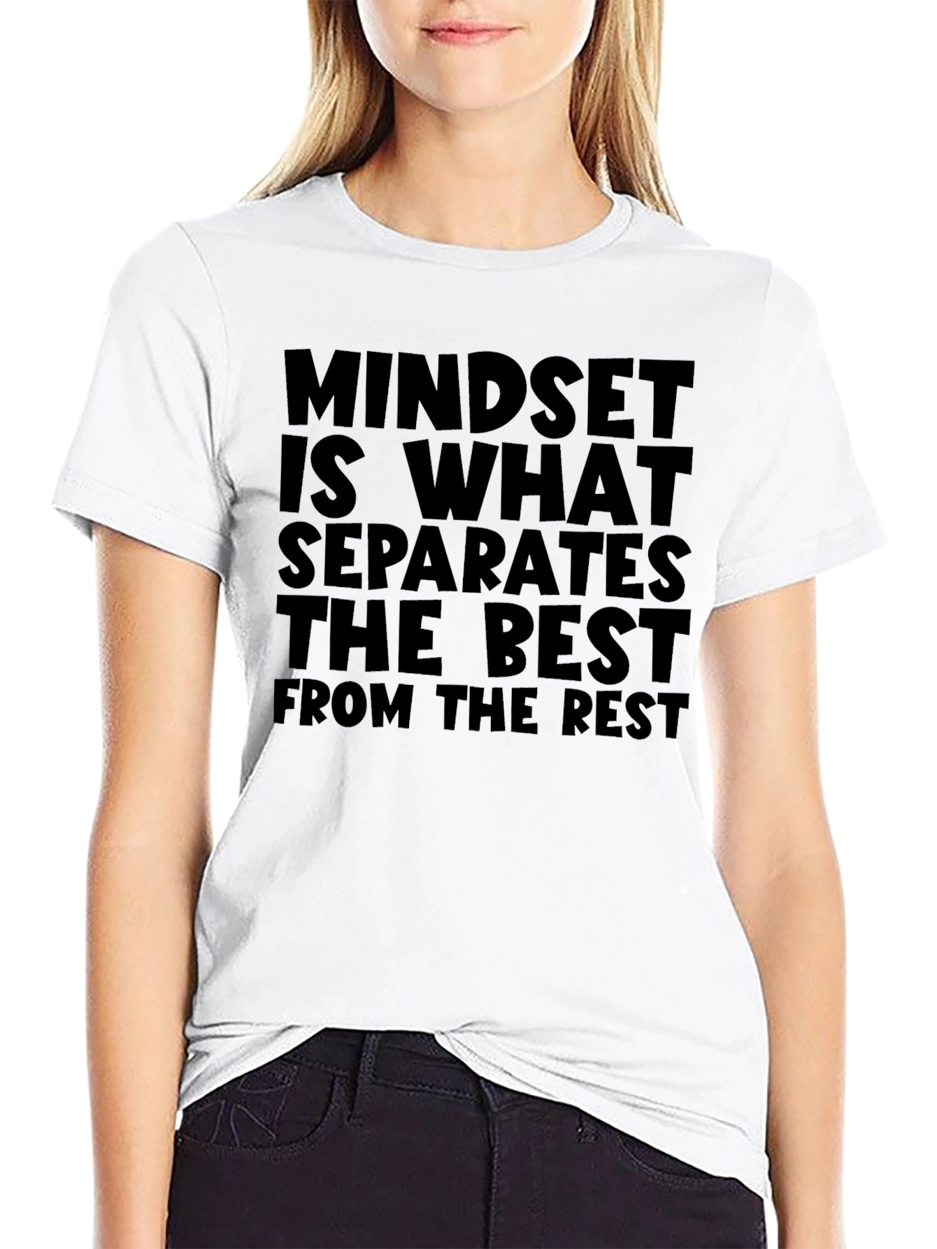Mindset Separates The Best Black Graphic Tee