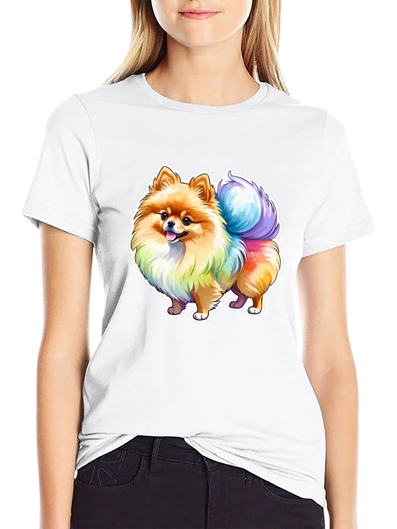 Rainbow Pomeranian T-Shirt