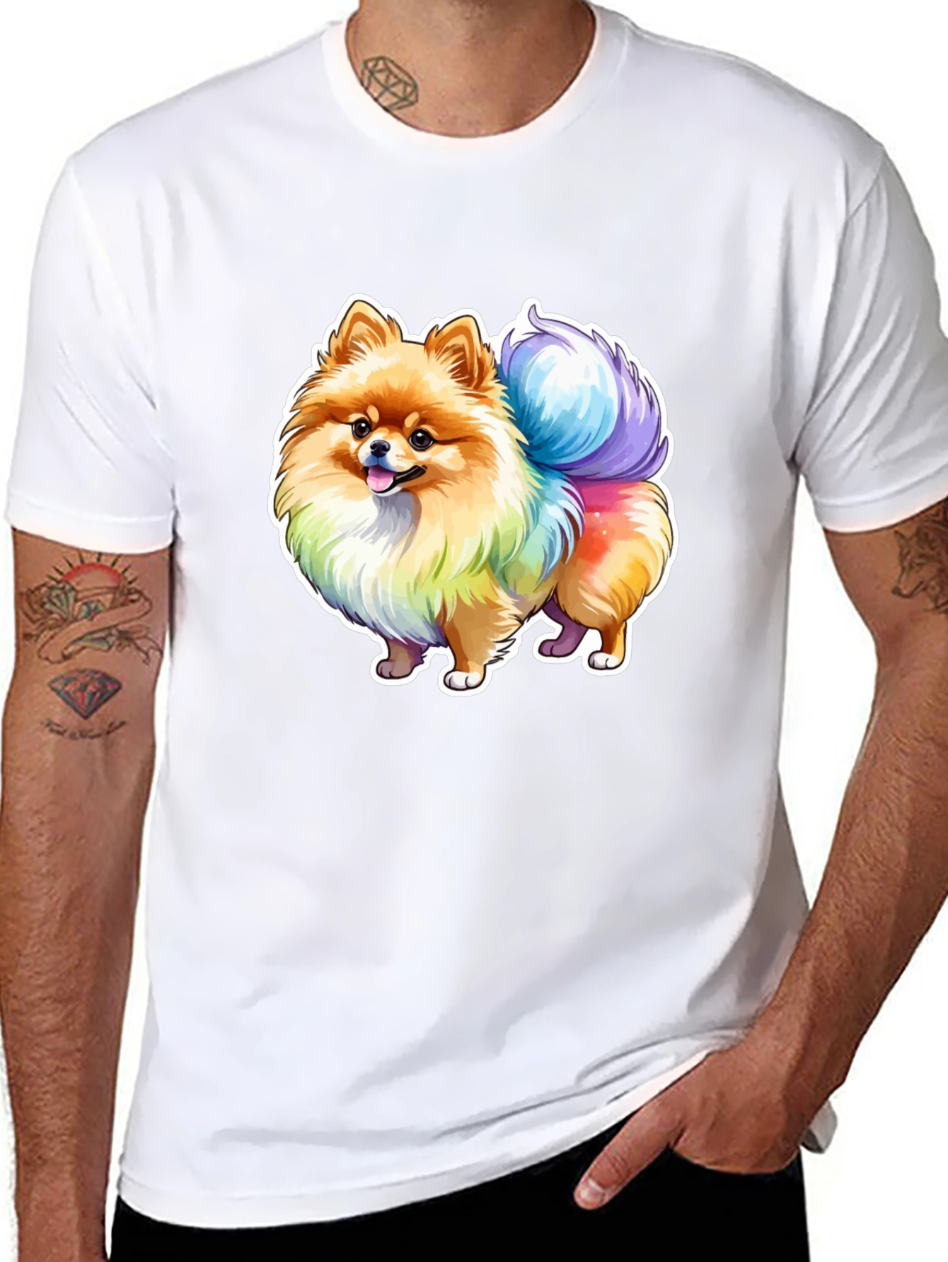 Rainbow Pomeranian T-Shirt