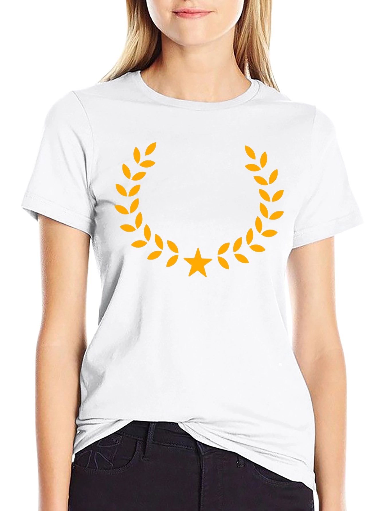 Laurel Wreath Star Graphic Tee - Classic Design