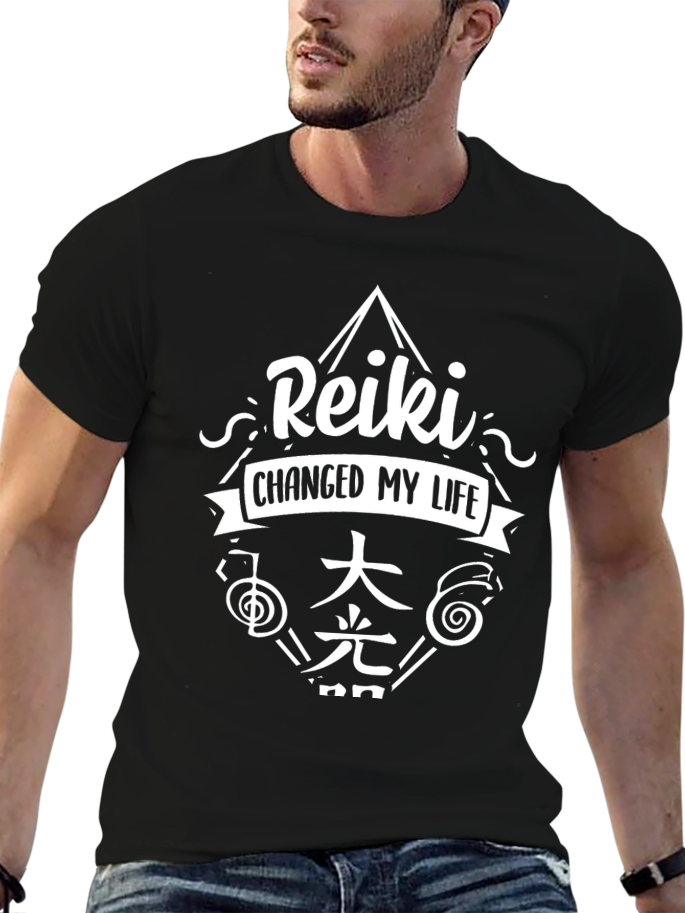 Reiki Changed My Life Black T-Shirt