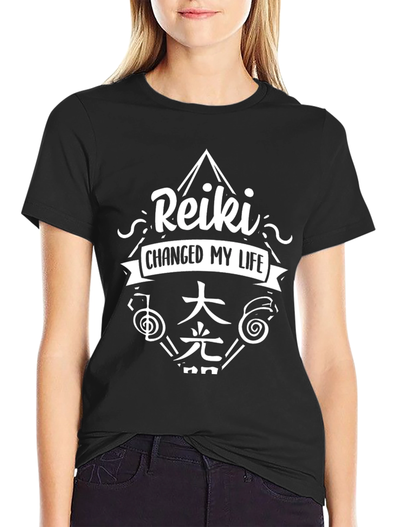 Reiki Changed My Life Black T-Shirt