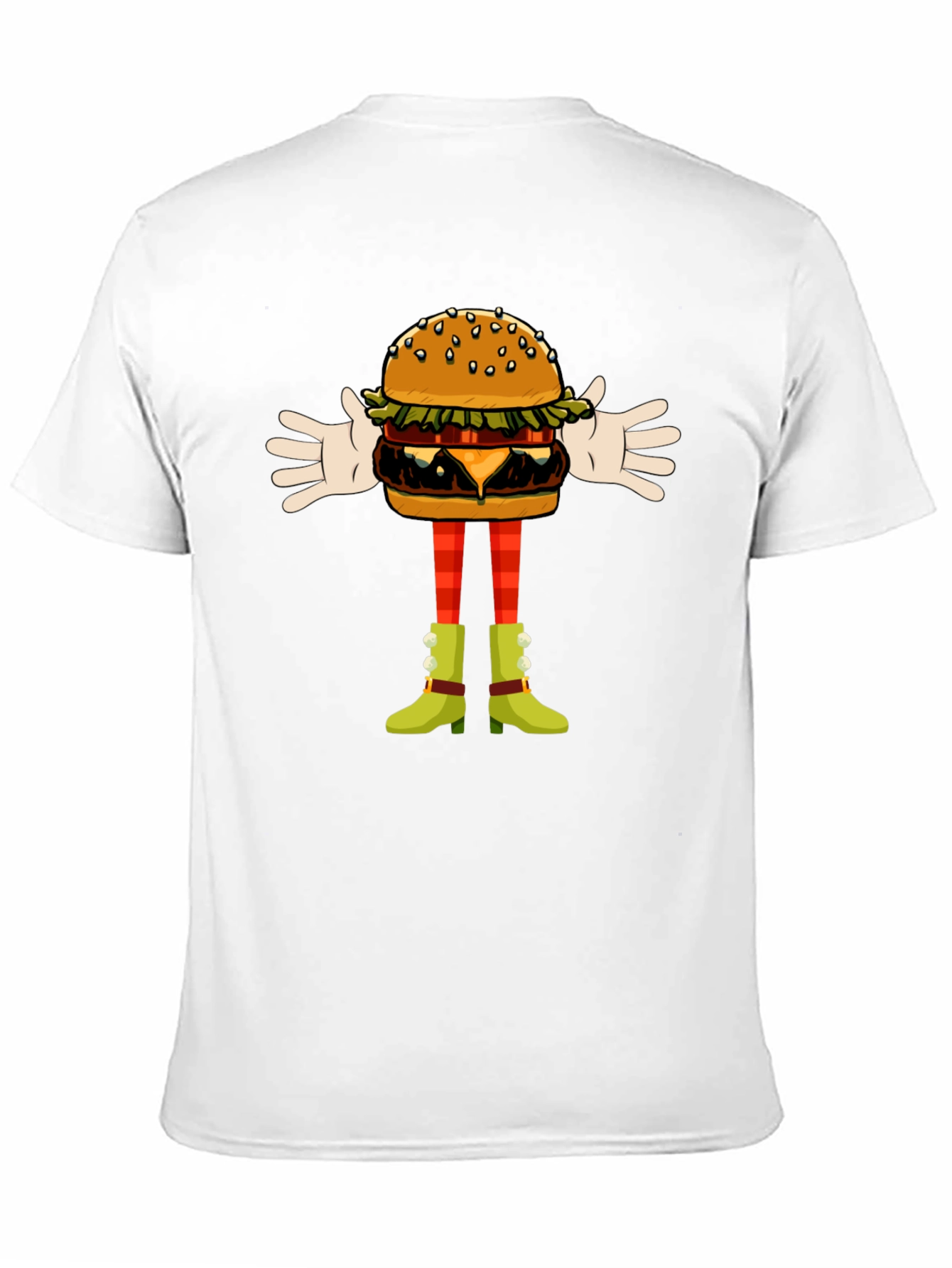 Funny Burger Character Graphic Tee