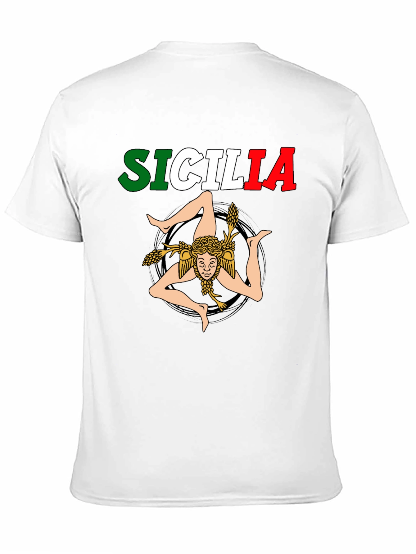 Sicilia Trident T-Shirt Black