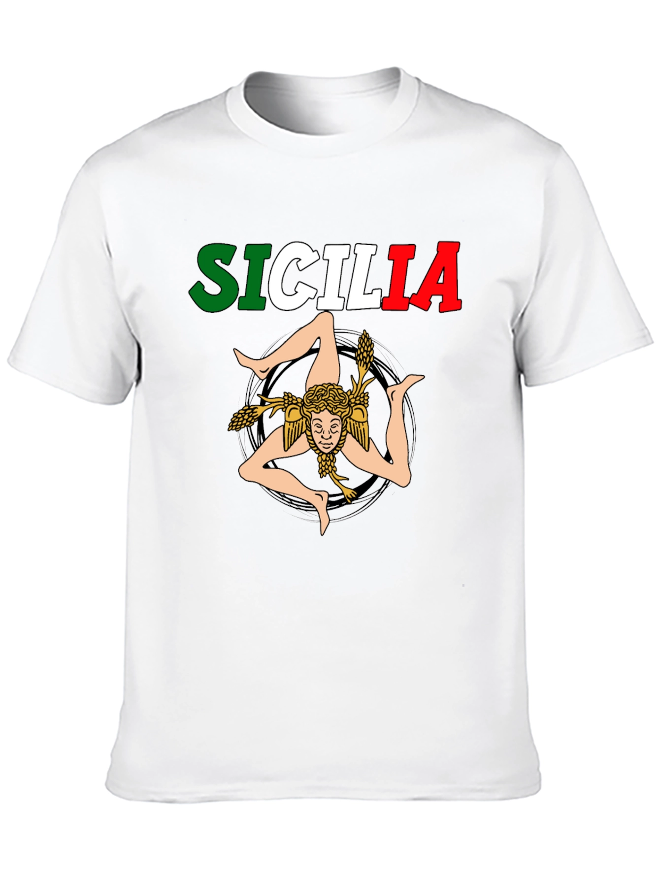 Sicilia Trident T-Shirt Black