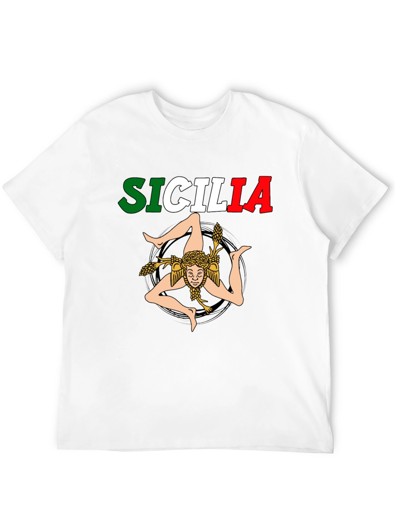 Sicilia Trident T-Shirt Black