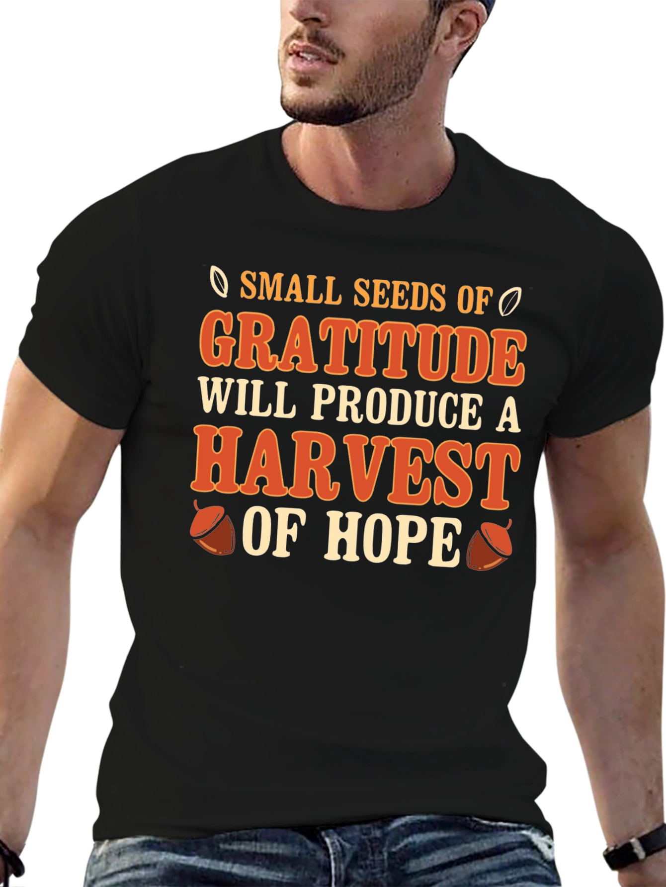 Gratitude Harvest T-Shirt - Inspirational Graphic Tee