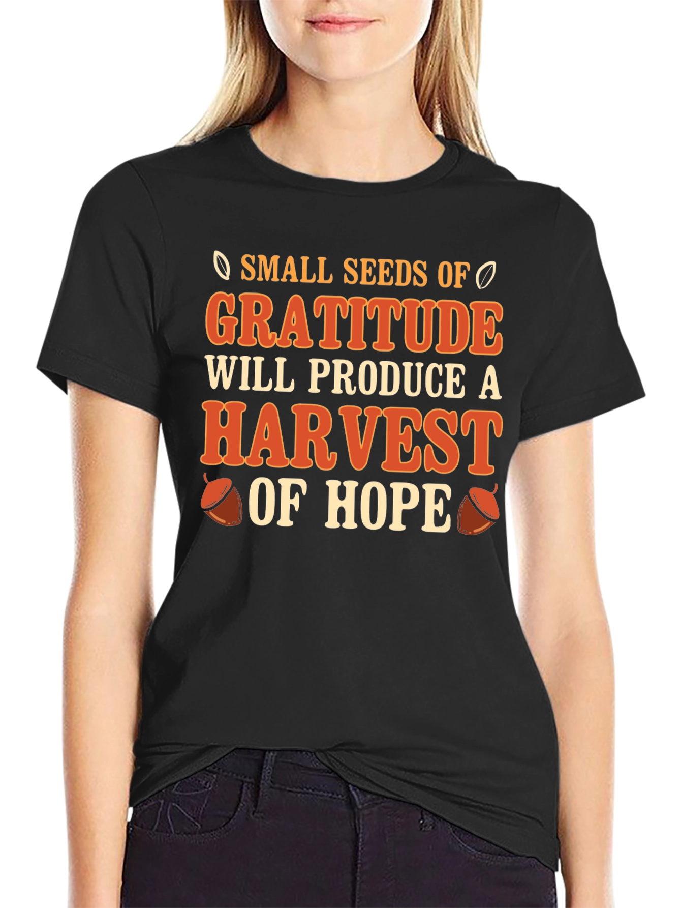 Gratitude Harvest T-Shirt - Inspirational Graphic Tee