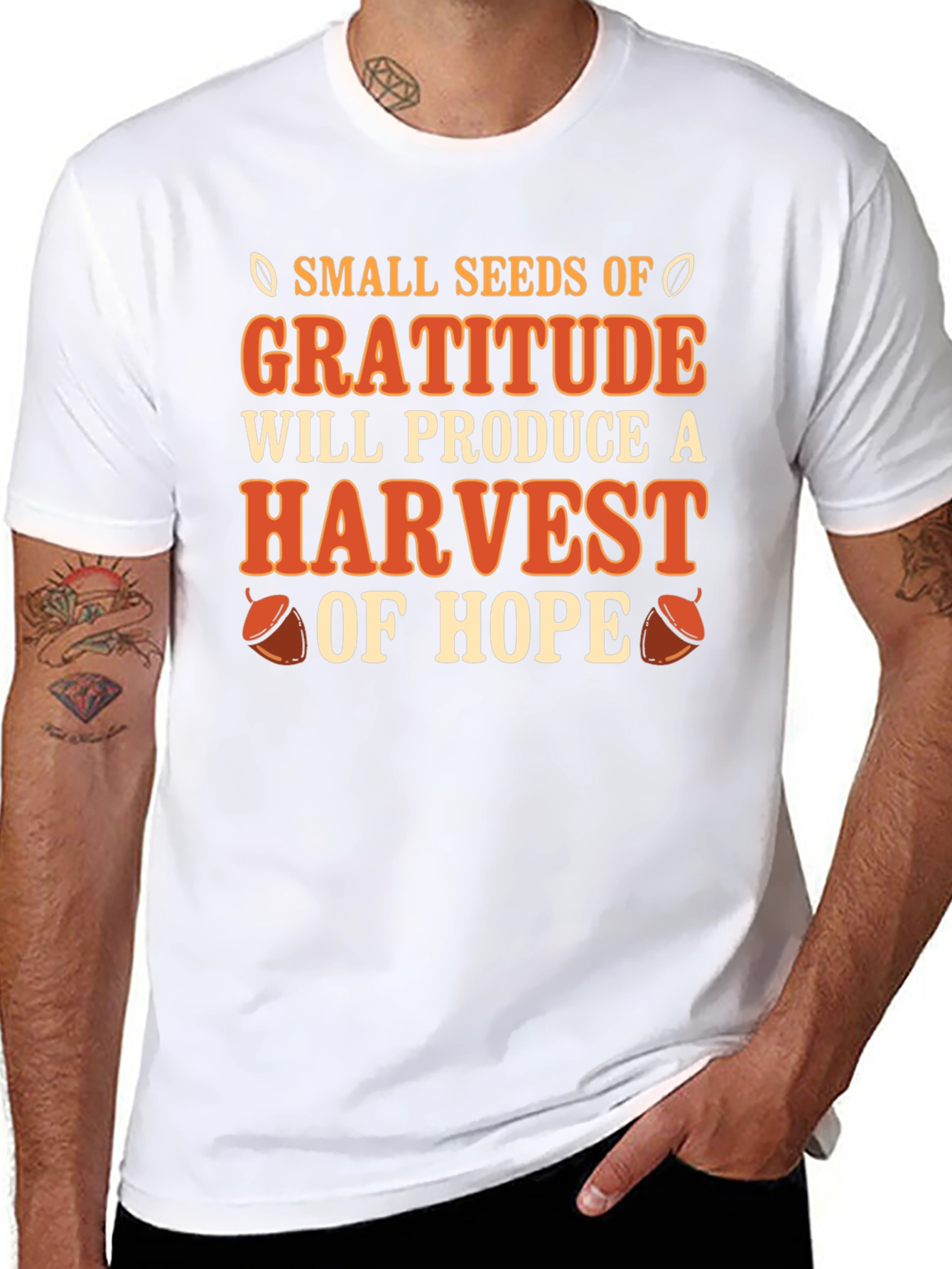 Gratitude Harvest T-Shirt - Inspirational Graphic Tee