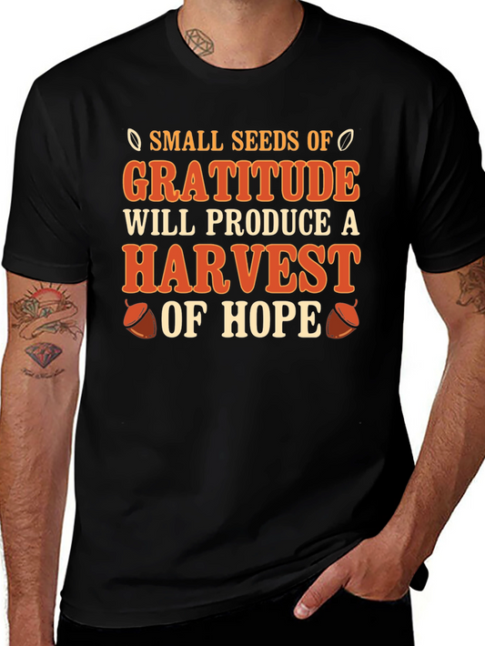 Gratitude Harvest T-Shirt - Inspirational Graphic Tee