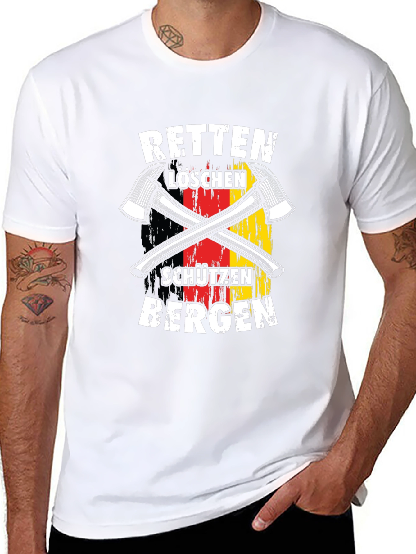 German Firefighter T-Shirt - Rescue & Protect