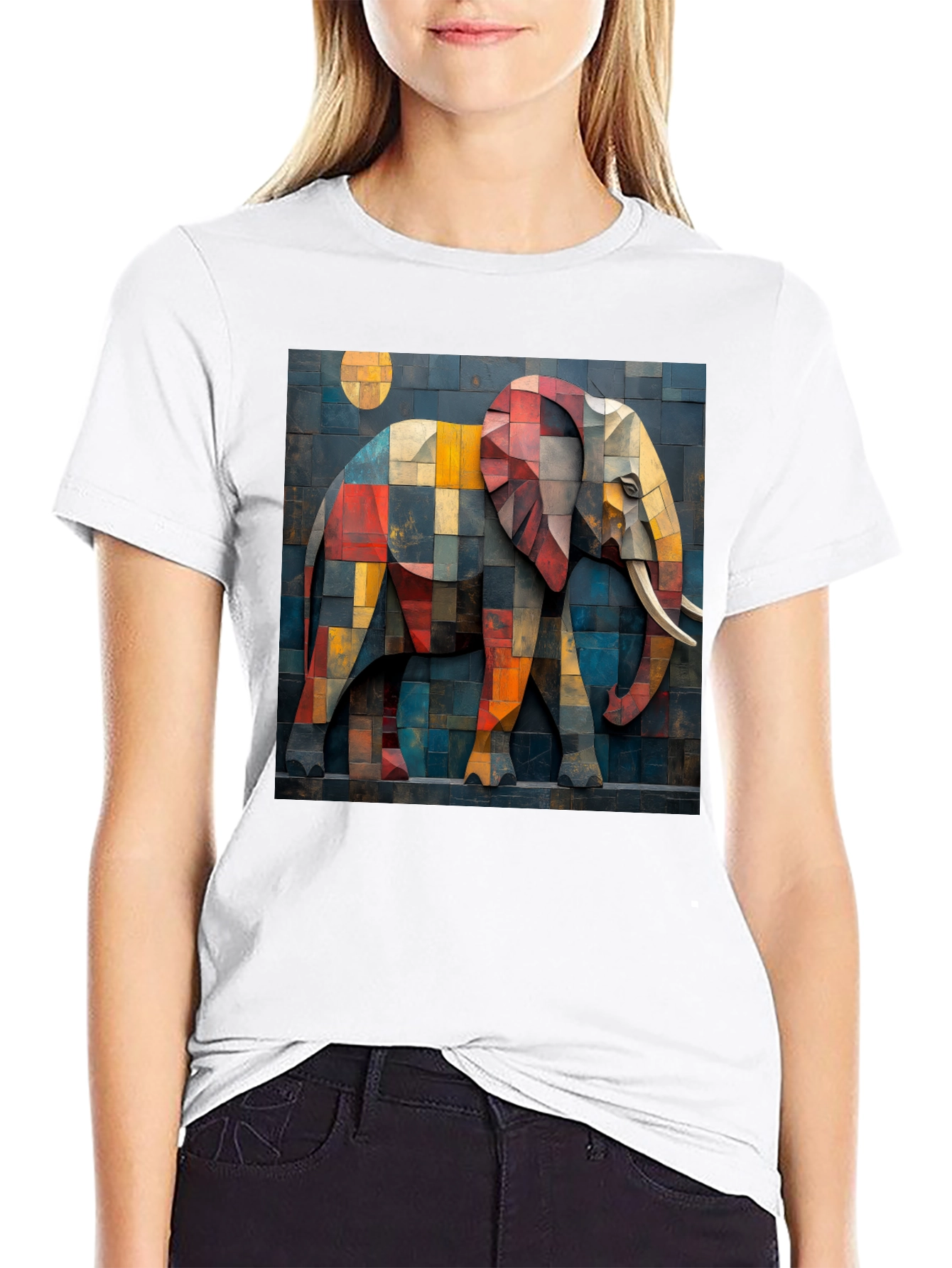 Abstract Elephant Graphic Tee
