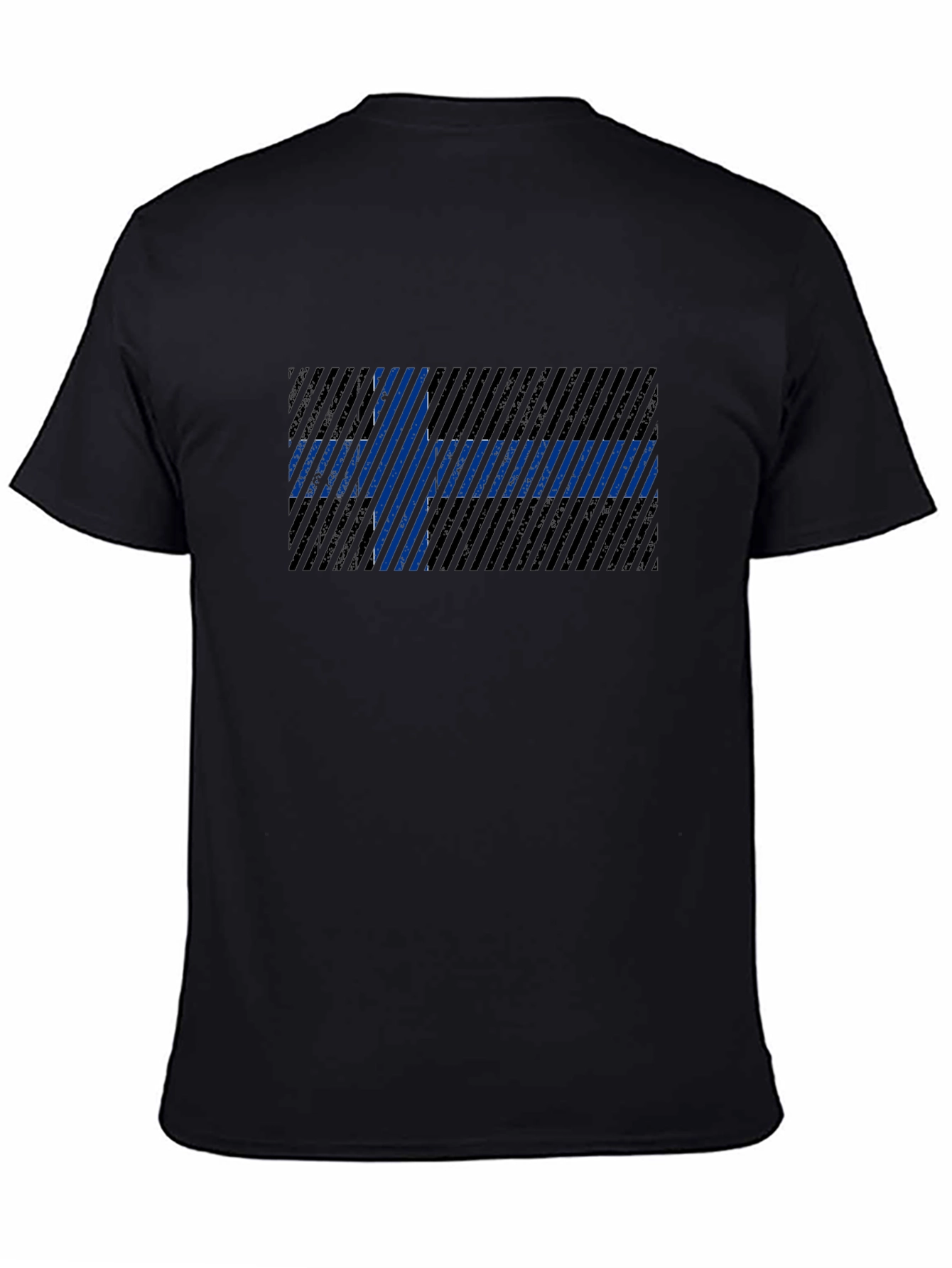 Striped Finland Flag Graphic T-Shirt