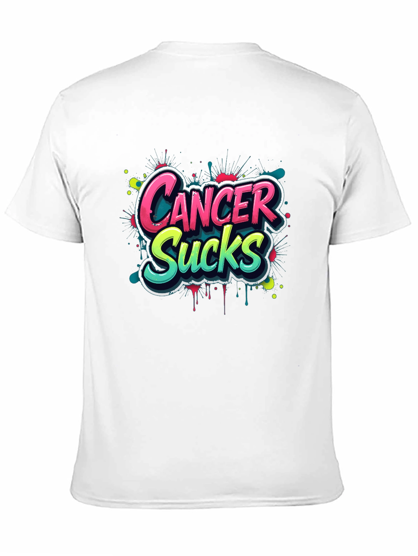 Cancer Sucks Graphic T-Shirt - Black Tee