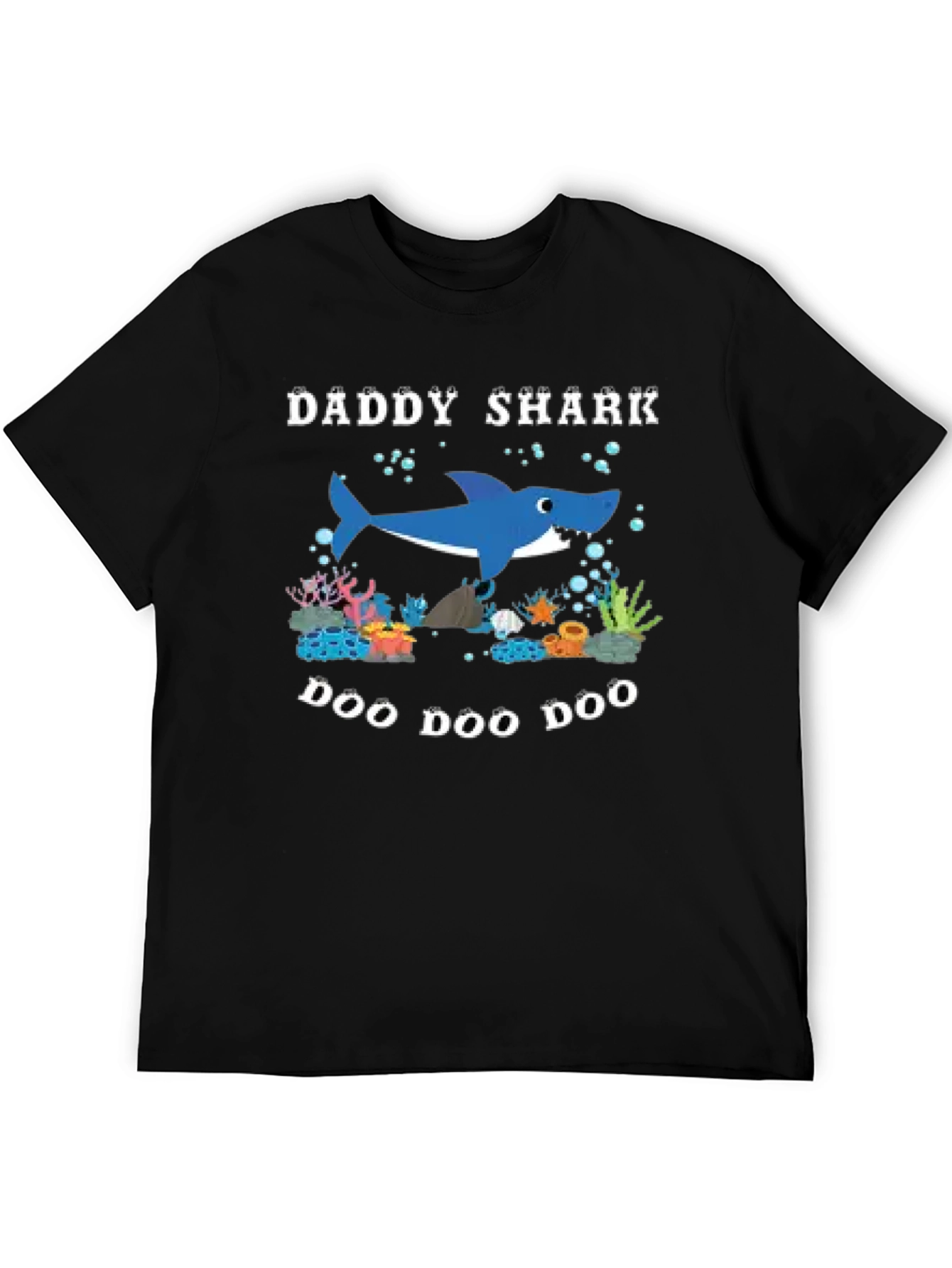 Daddy Shark Doo Doo Doo Black T-Shirt