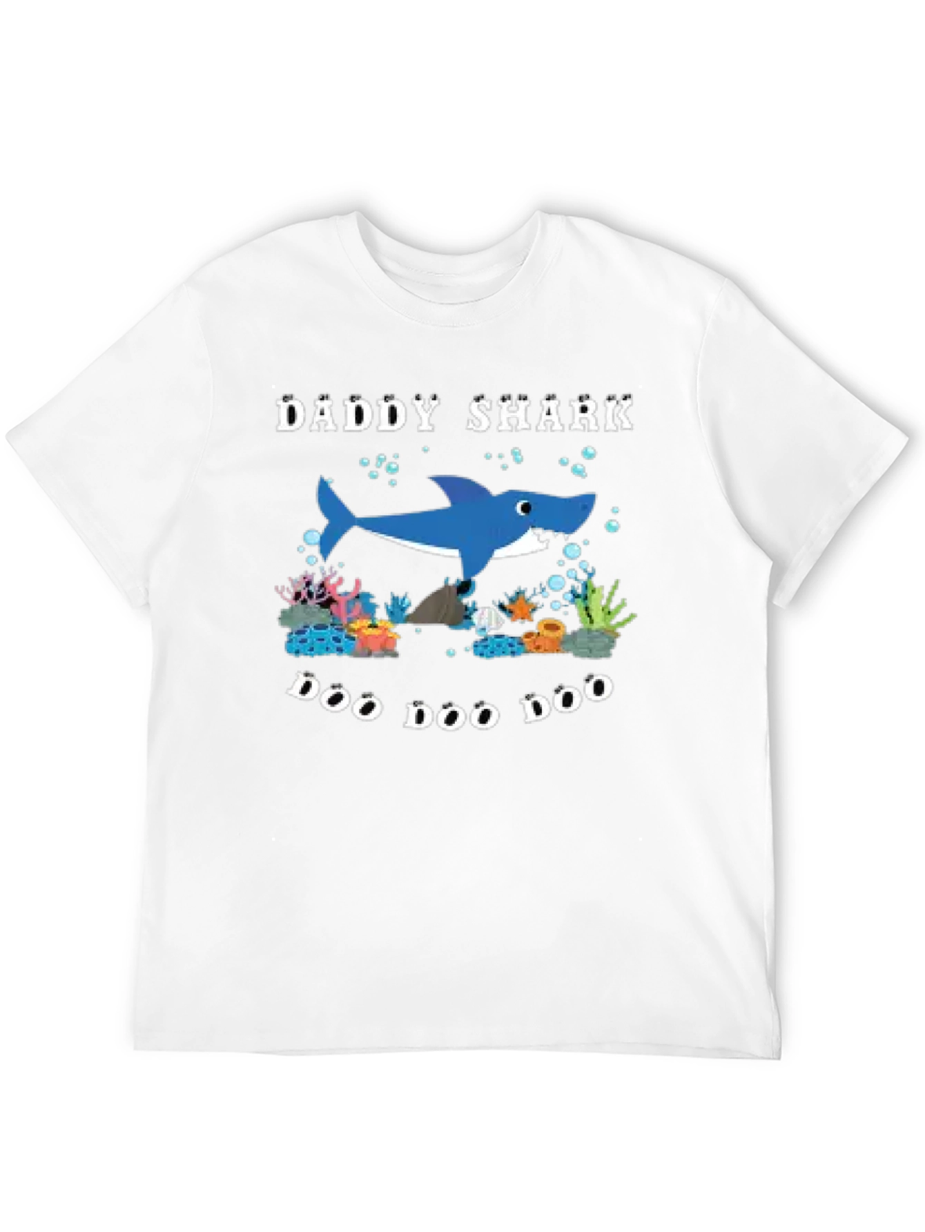 Daddy Shark Doo Doo Doo Black T-Shirt