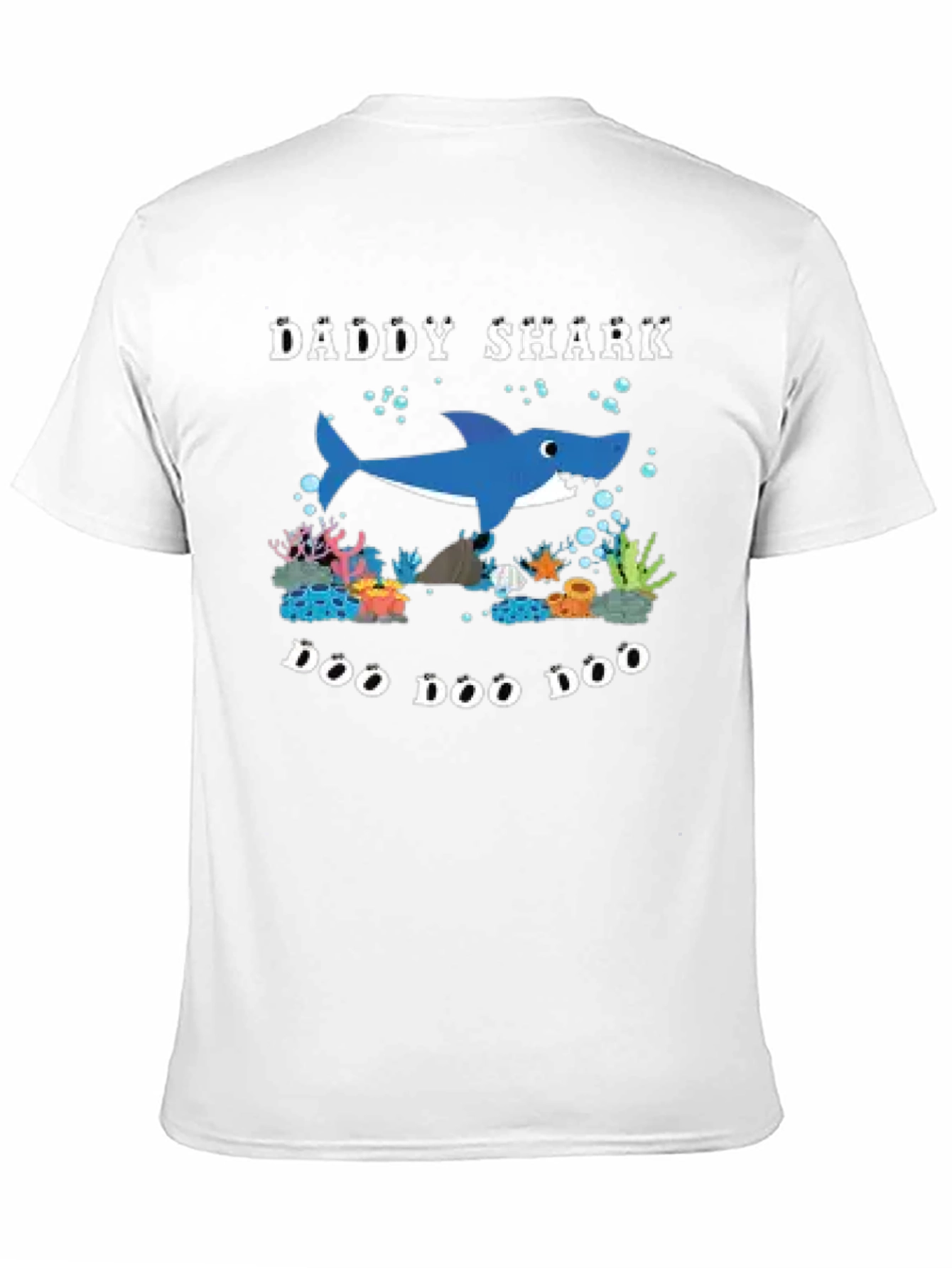 Daddy Shark Doo Doo Doo Black T-Shirt