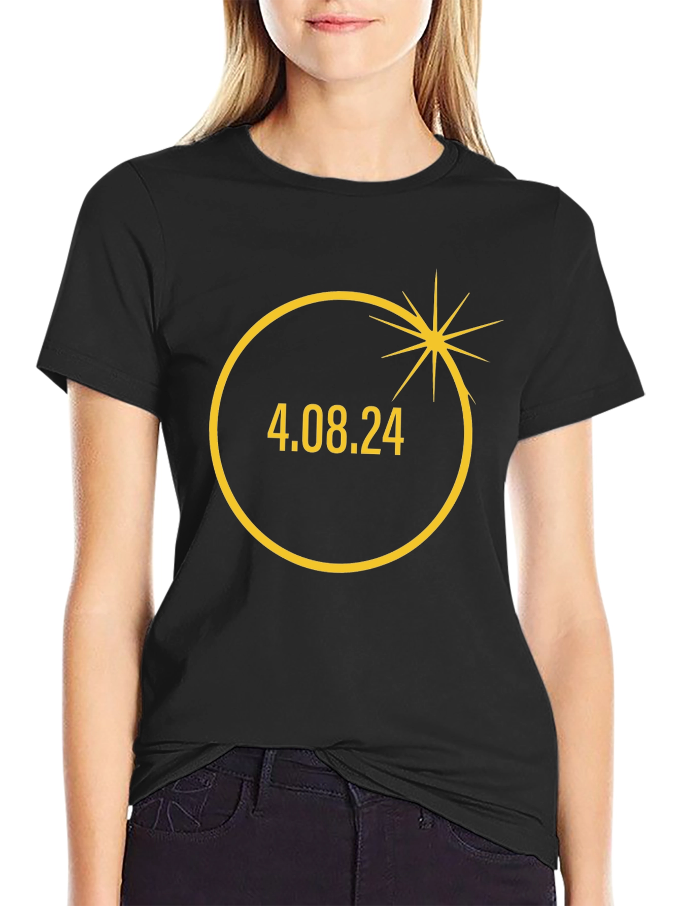 Eclipse Date Tee - 4.08.24 Solar Event Shirt