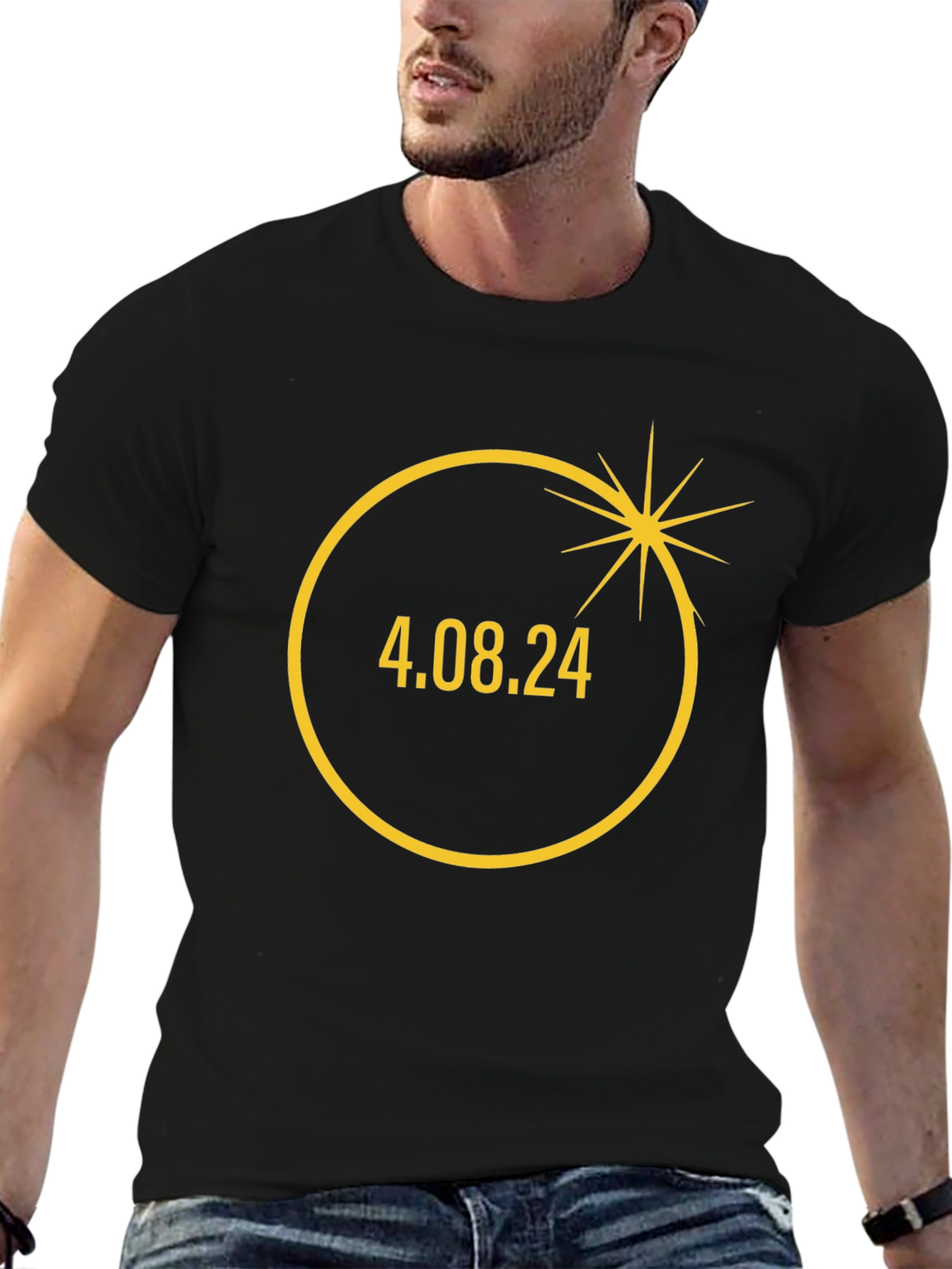 Eclipse Date Tee - 4.08.24 Solar Event Shirt