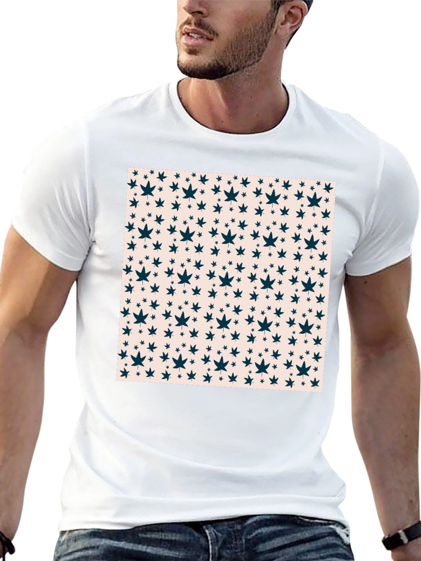 Marijuana Leaf Pattern T-Shirt