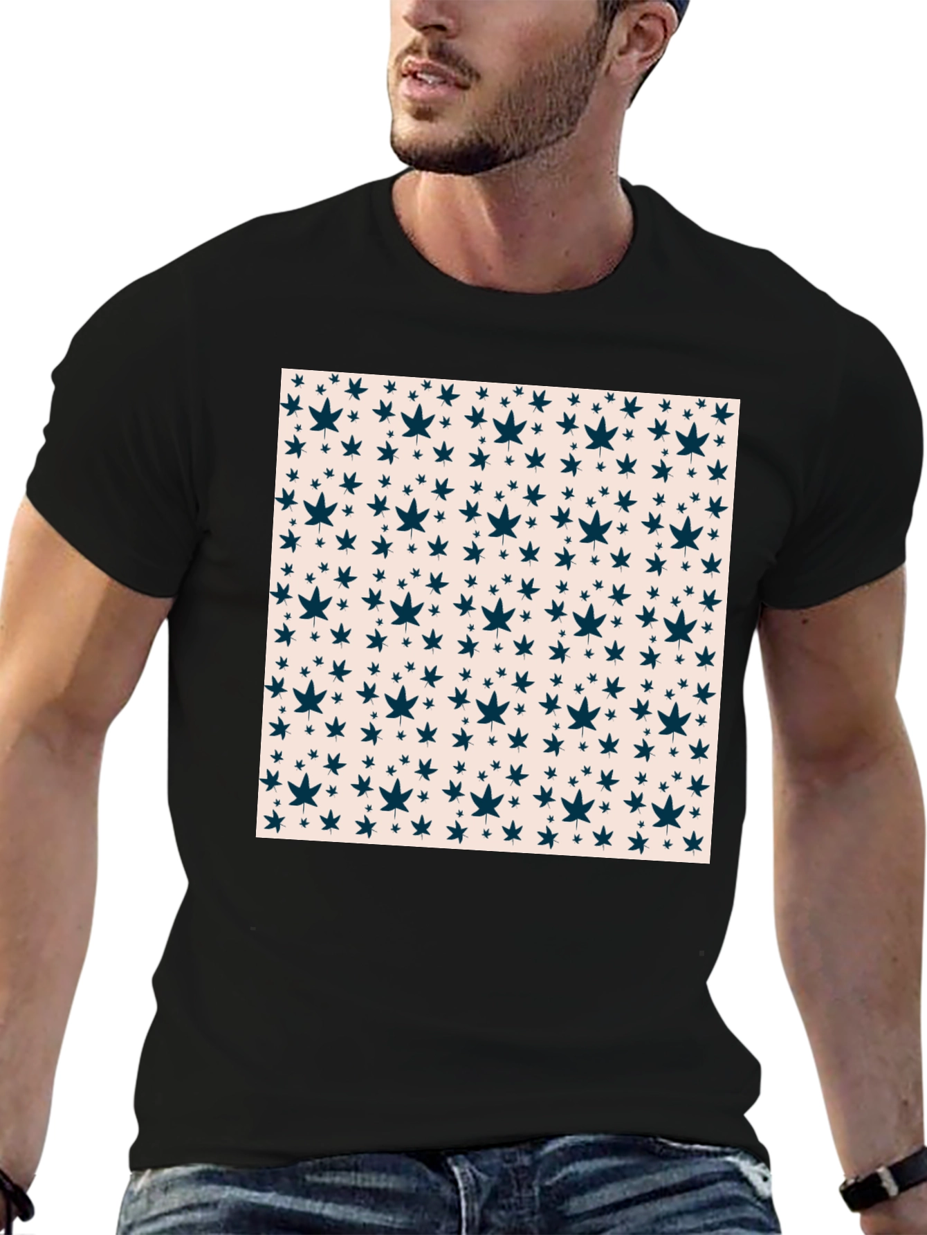 Marijuana Leaf Pattern T-Shirt