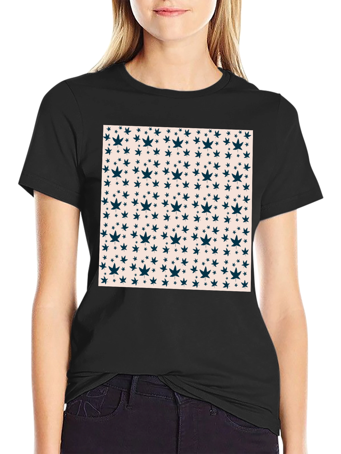 Marijuana Leaf Pattern T-Shirt