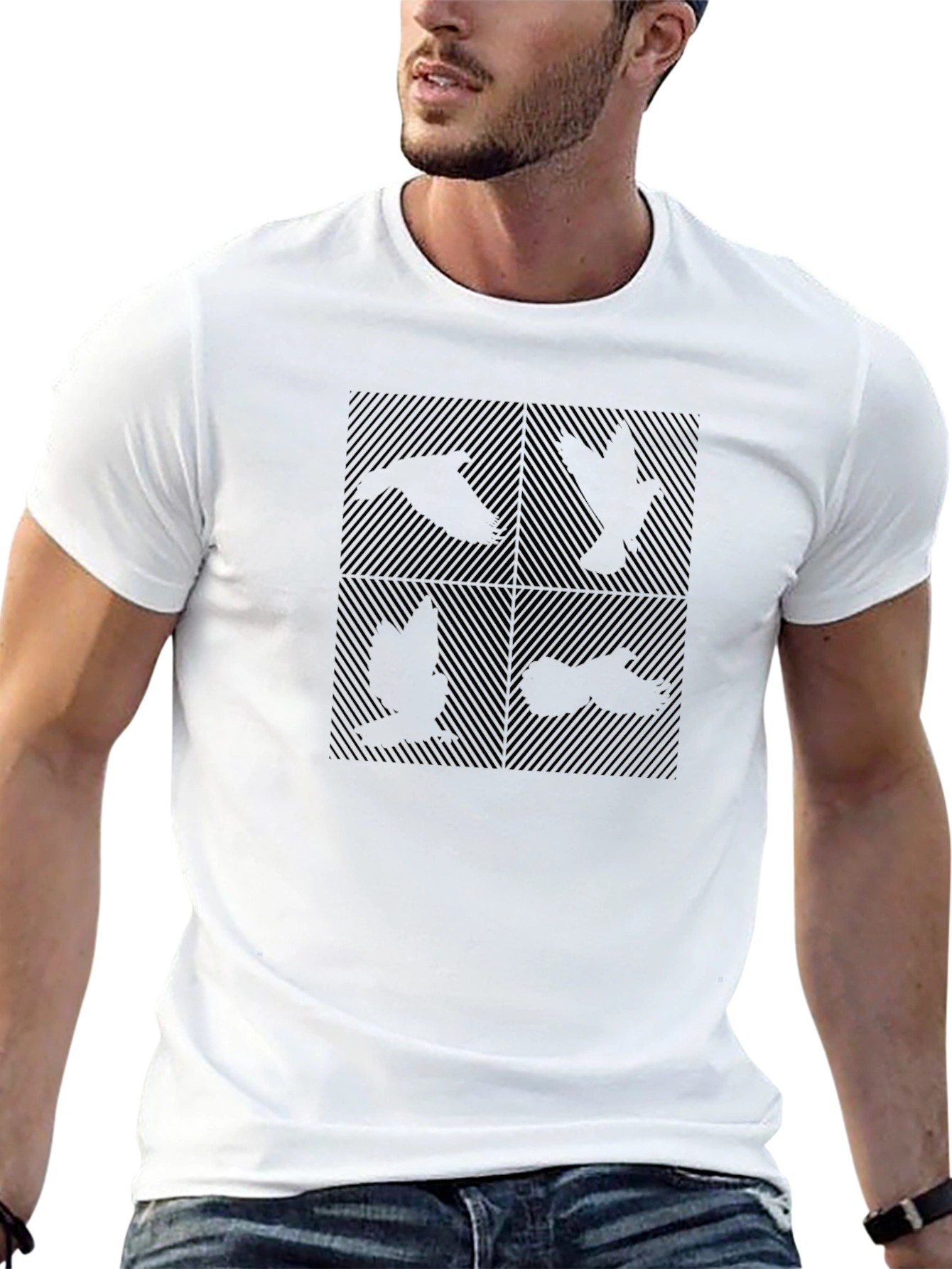 Abstract Silhouettes Graphic T-Shirt